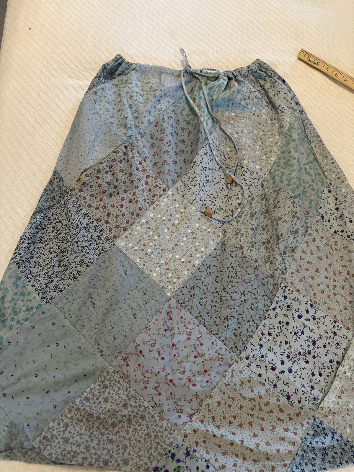 Blue Sky Fair Trade Boho Hippie Embroidered Patchwork Maxi Skirt Y2K VTG – Sz M