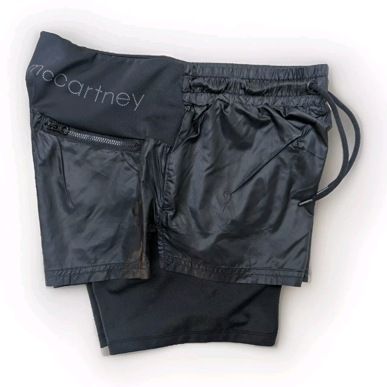 ADIDAS Stella McCartney Glanz Nylon Shorts Running Womens Gym S Vintage Sports