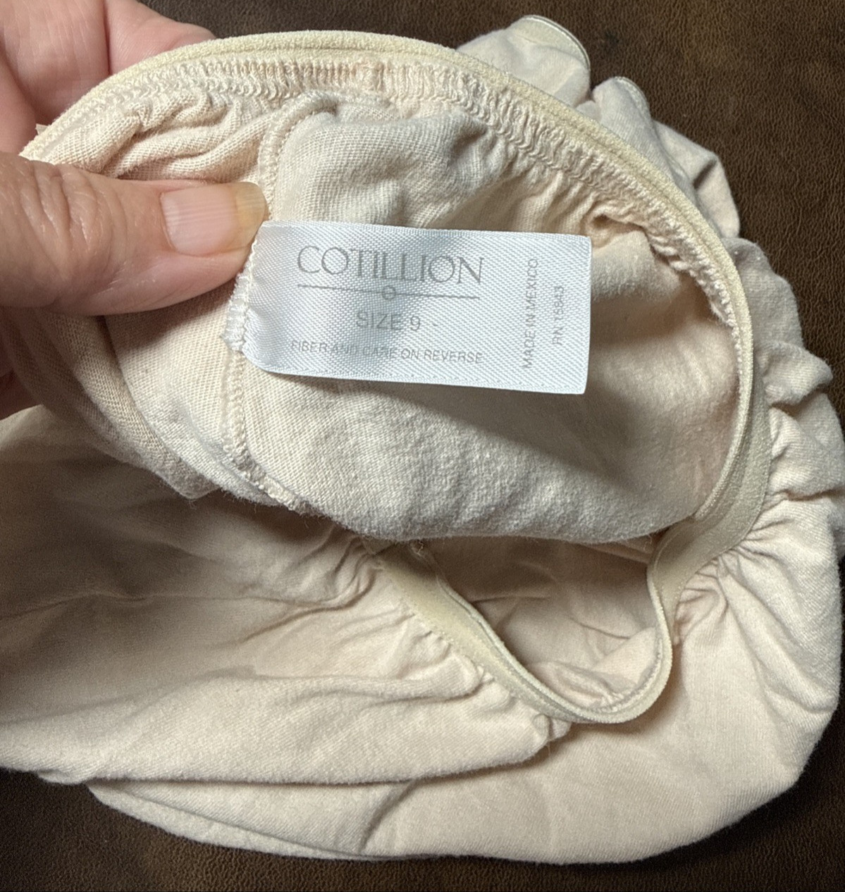 Vtg Cotillion 100% Cotton Brief Granny Panties Sz 9 Extra stretchy waist & legs