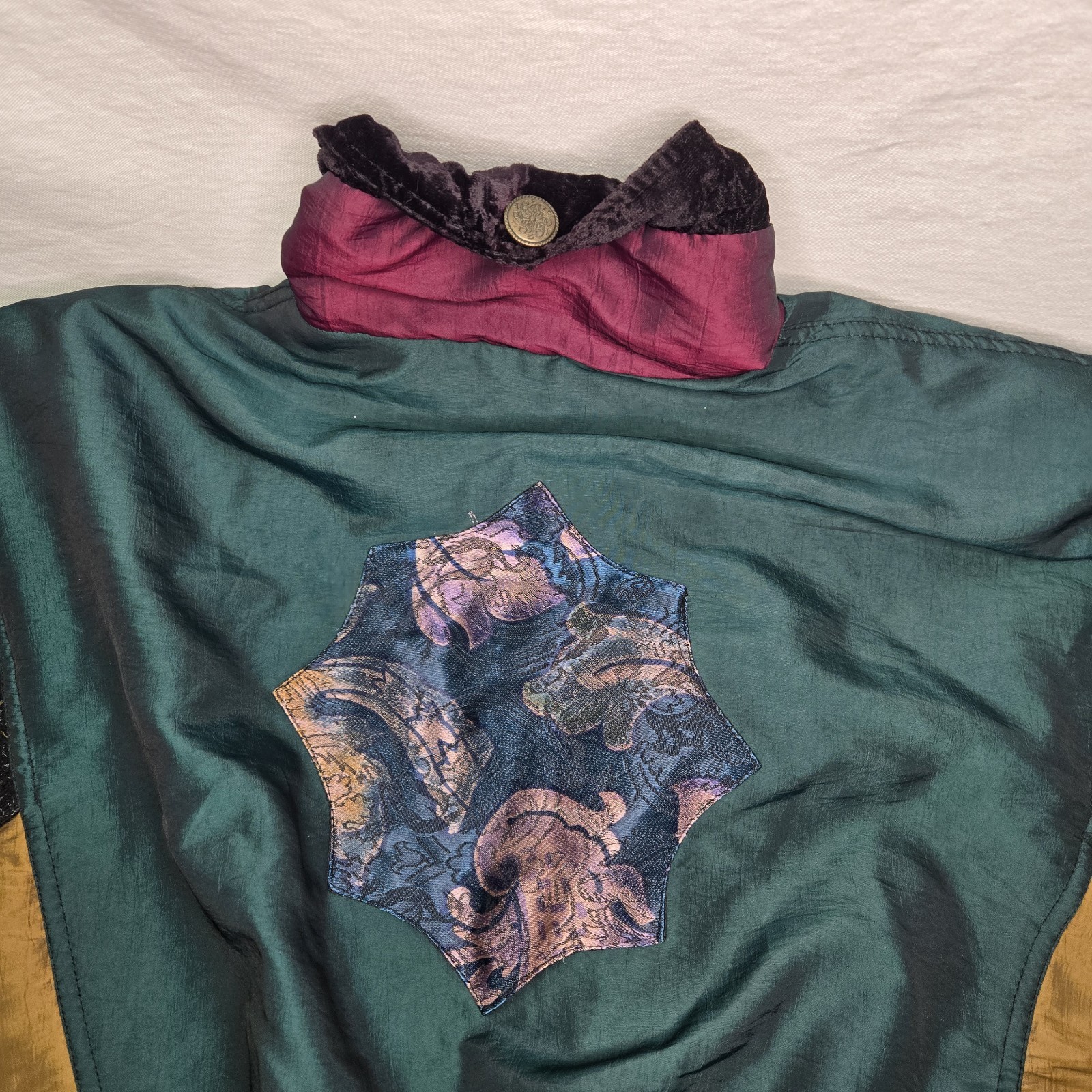 Vintage Charles Klein Women’s Jacket 2X Colorblock Patchwork 80s 90s