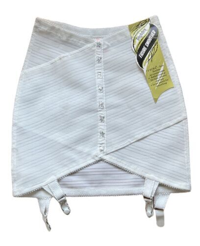 Vintage 1950’s 60’s TEMPTATIONS NOS White OPEN BOTTOM Shaper GIRDLE Garter Sz S