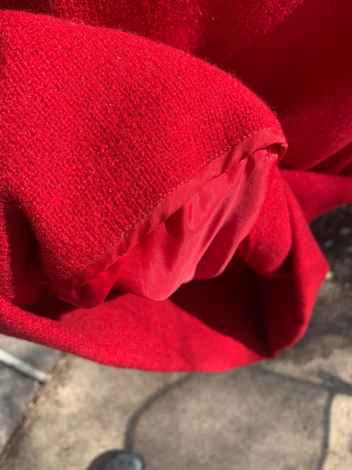 Vintage 1960s Designer Geoffrey Beene Bell Sleeve Red Wool Mod Dress