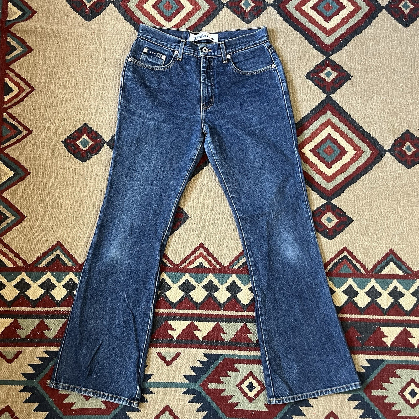 Vintage 90s Express Boot Cut Flare Bell Jeans Women’s 9/10 R USA Made Blue Denim