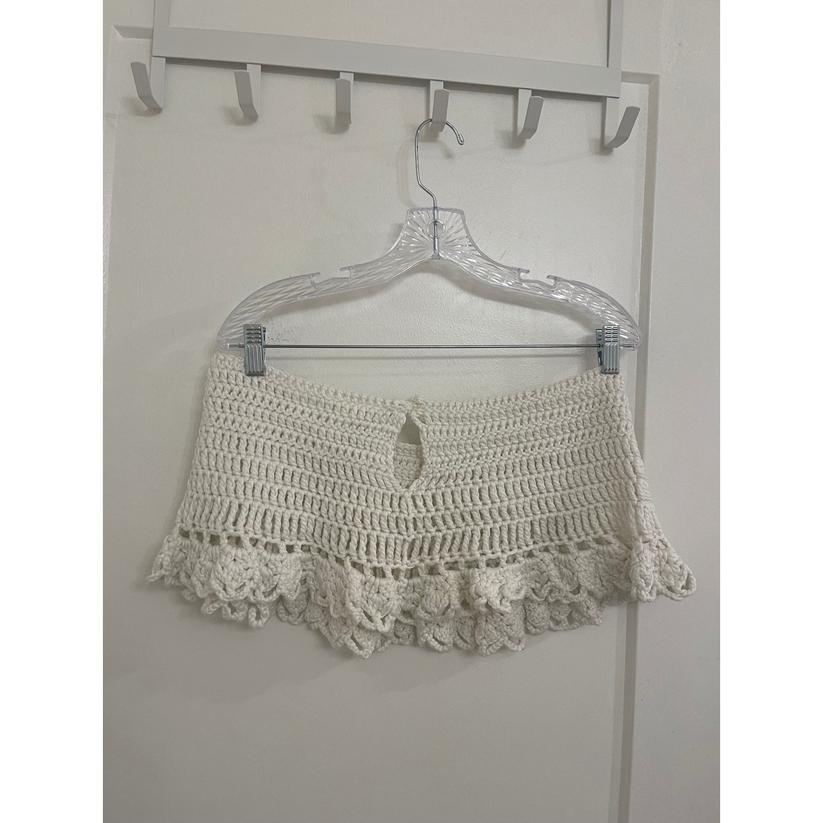 Vintage Y2K Euro Italian Crochet Micro Skirt Fornarina Coquette Festival