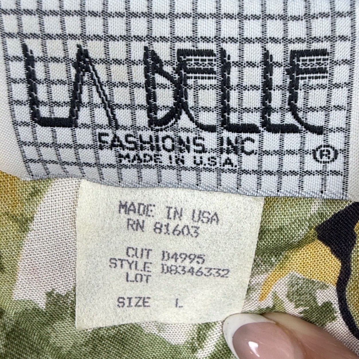 VTG La Belle Dress Floral Sleeveless Handkerchief Hem L USA 90s unique boho