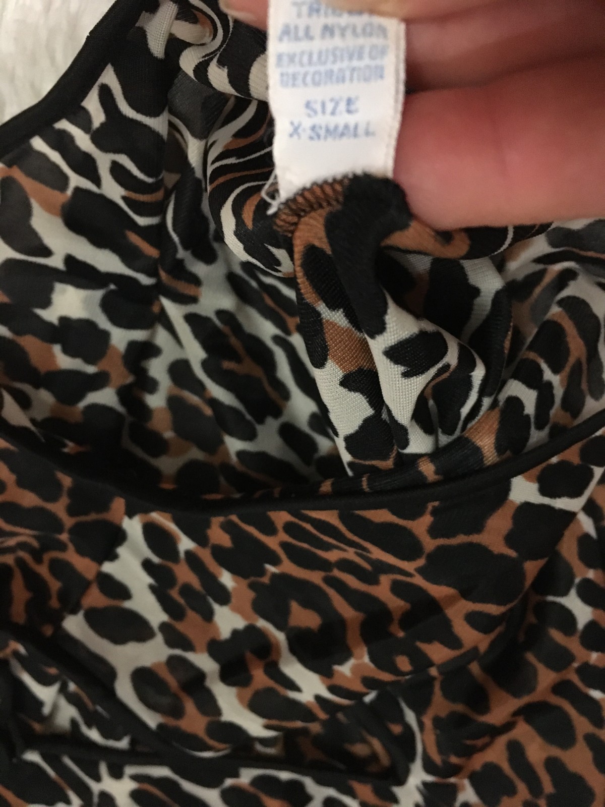 Vtg VANITY FAIR LEOPARD Nightgown THIN SILKY SOFT NYLON Shift Gown Dress XS 60s