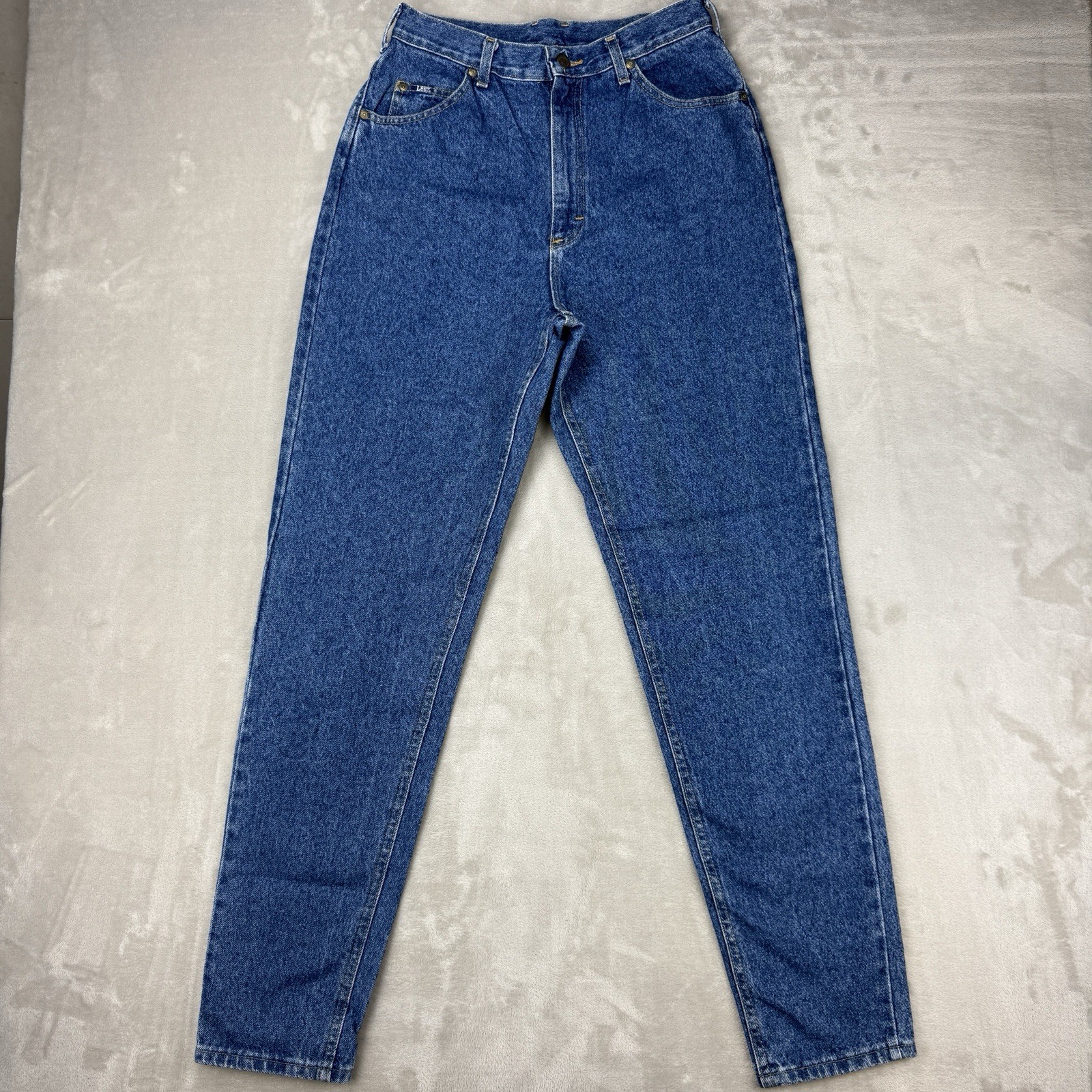 Vin Lee USA Yoke High Rise Utility Carpenter Mom Jeans Women’s 12 Long (29×33)