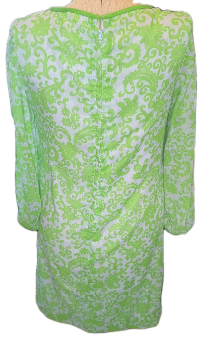 Pixie Of California By Sue Webb Vintage ’60s Ma Dress Green Paisley