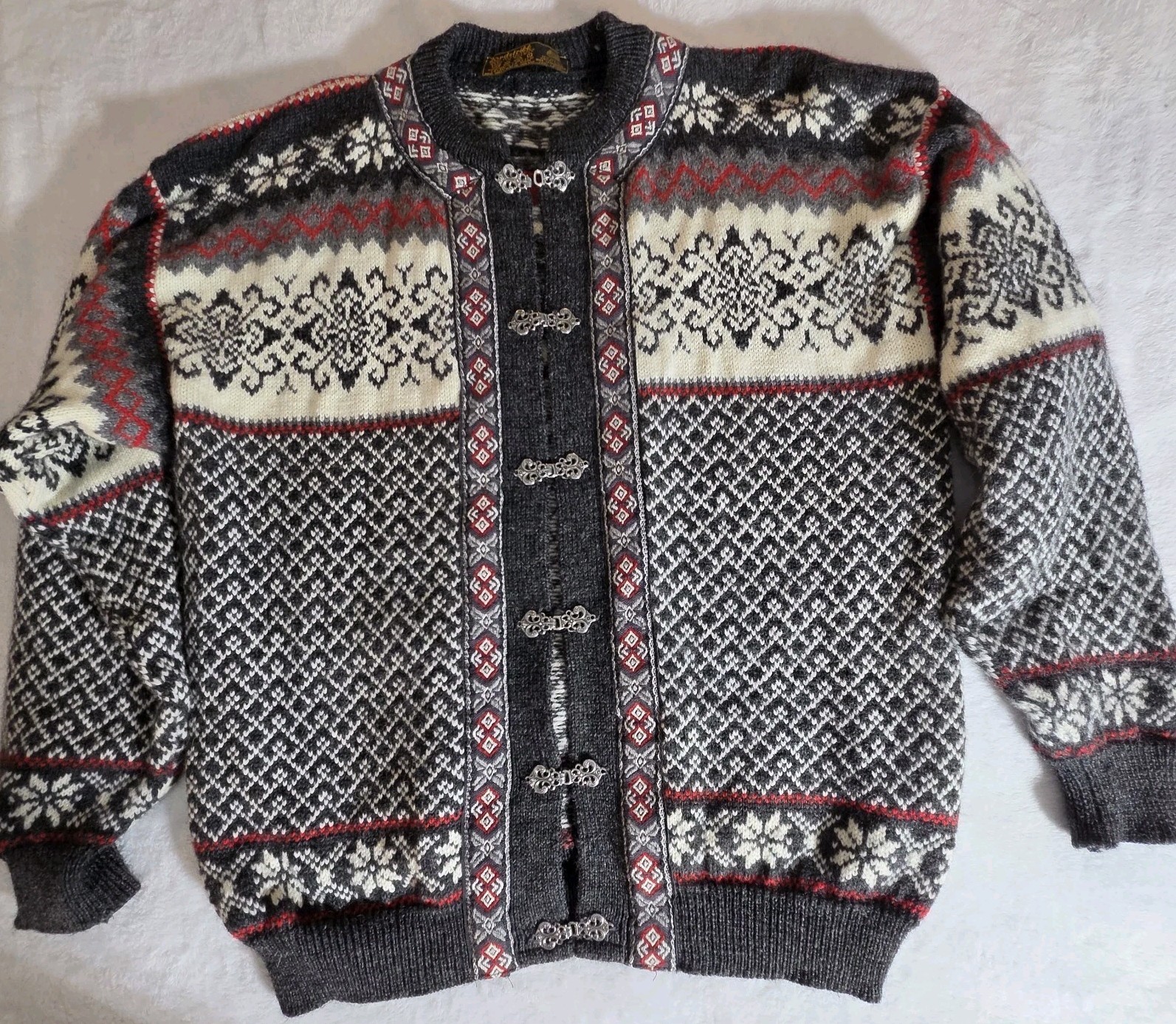 Vintage Nordstrikk 6035 Fiskarstrand Cardigan Pure 100% Virgin Wool, Norway