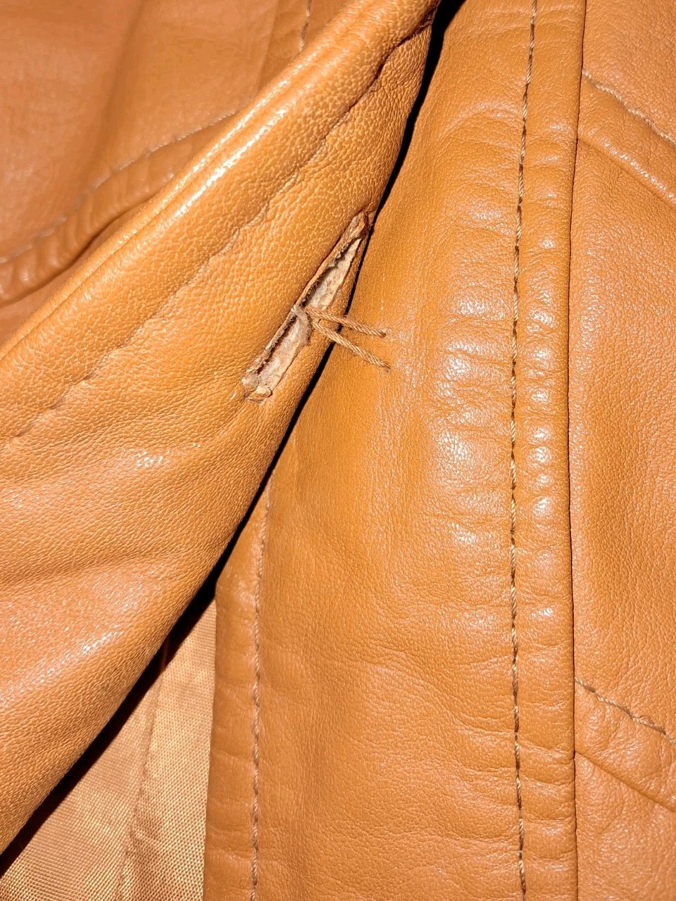Vintage 1970’s Montgomery Ward The Tannery Brown Leather Jacket Women Size 7/8