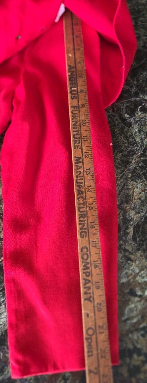 Vtg 80’S IIF Red Glam Pantsuit Sz 10 Mini Cape Jacket & Pants Statement Emblshd