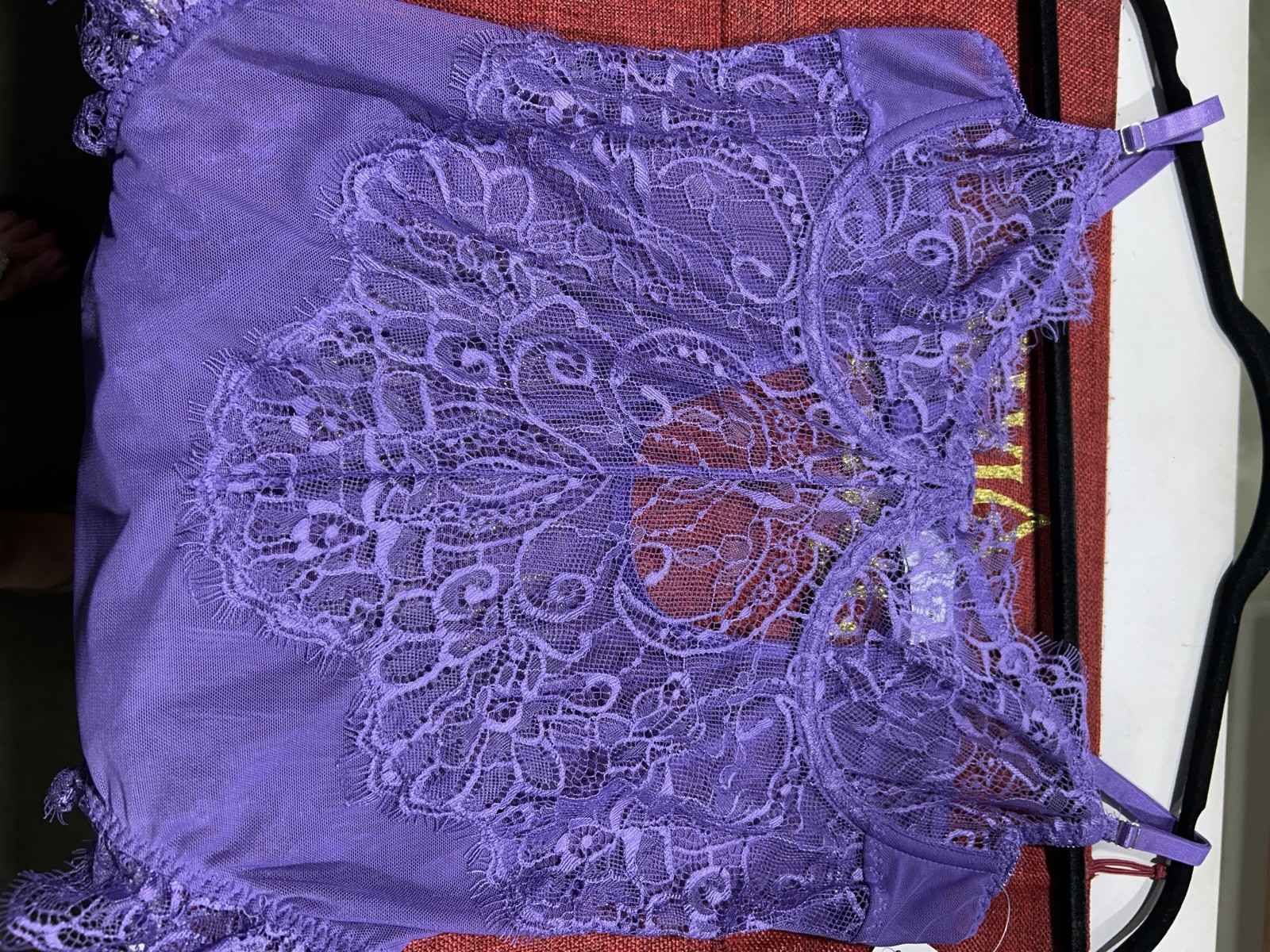 Elegant Moments Purple Vintage Look Teddie Eyelash Lace Trim Size Large