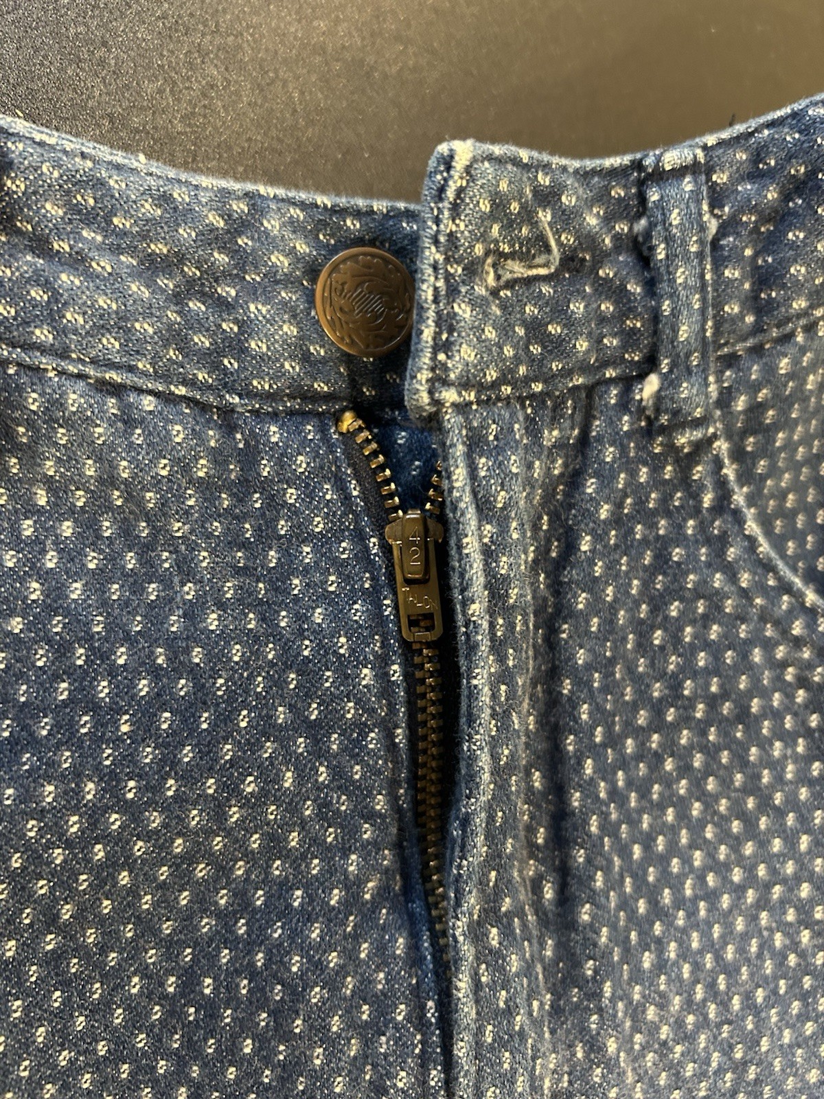 Jean St. Tropez Skirt – Vintage – Blue With White Dots – Denim