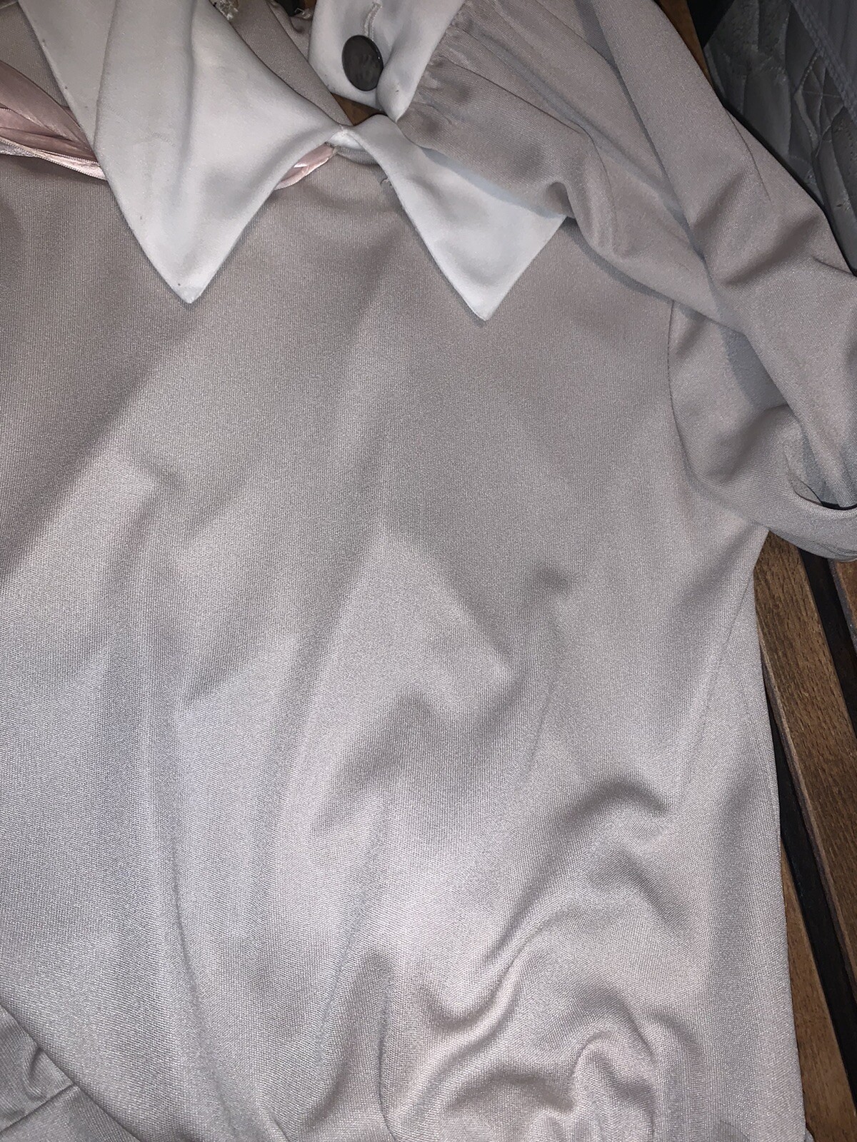 70’s Vintage Ayres Unlimited Taupe Secretary Dress with Necktie Size 8
