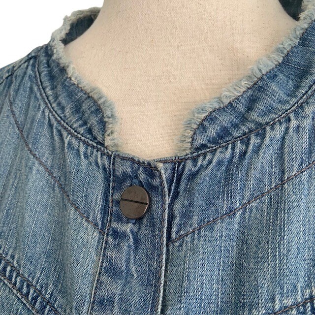 Cruel Girl Denim Vest XXL Embroidered Western Boho Cowgirl Chic Country Concert