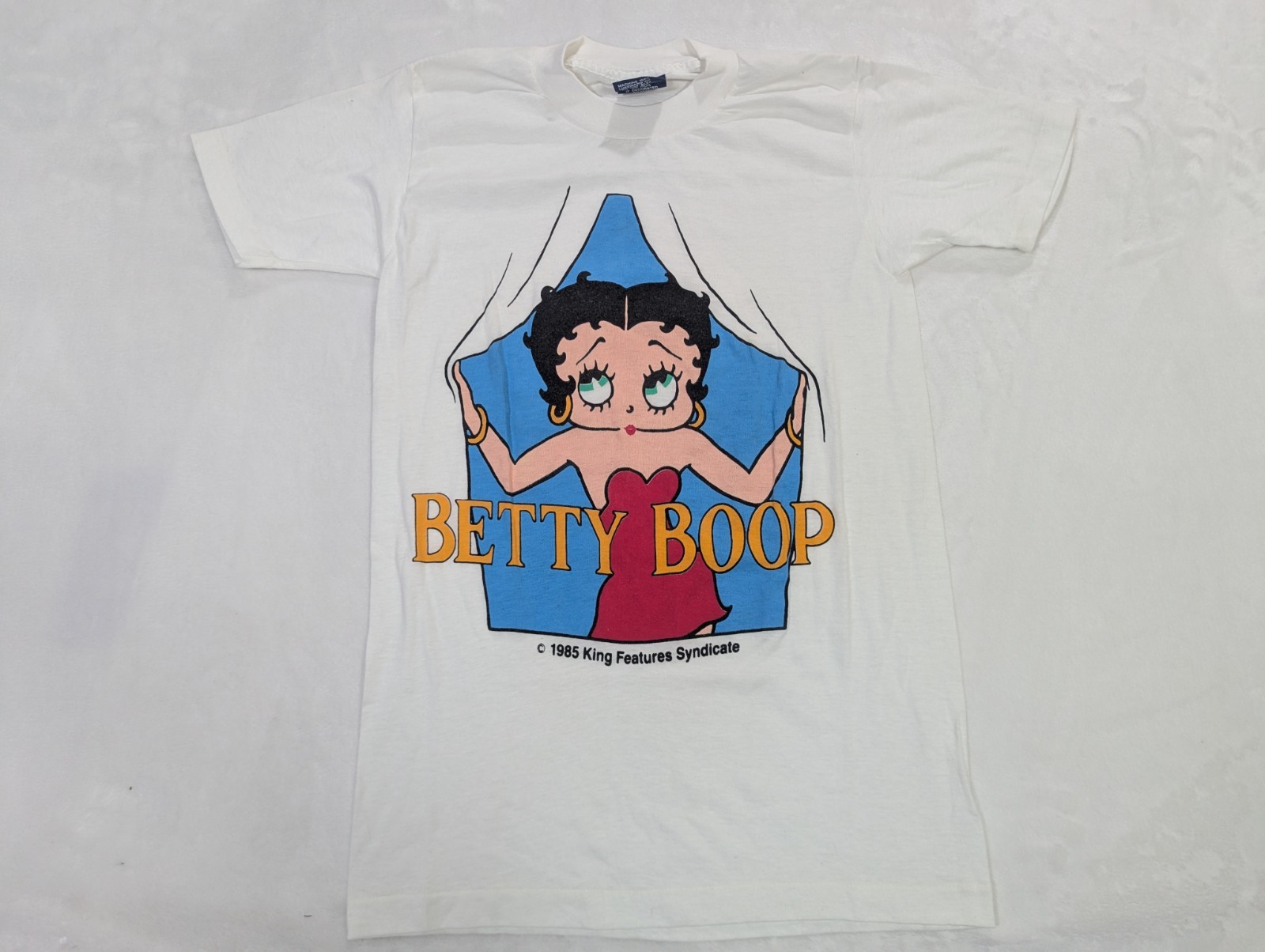 VTG Rare 1985 Betty Boop Sneakers Tee Single Stitch Made In USA Size Med