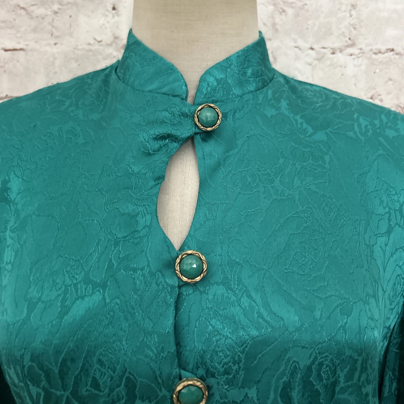 Vintage Peri Petites Jade Green 2 Pc Suit Dress – Jacket + Skirt Elegant Size 8P