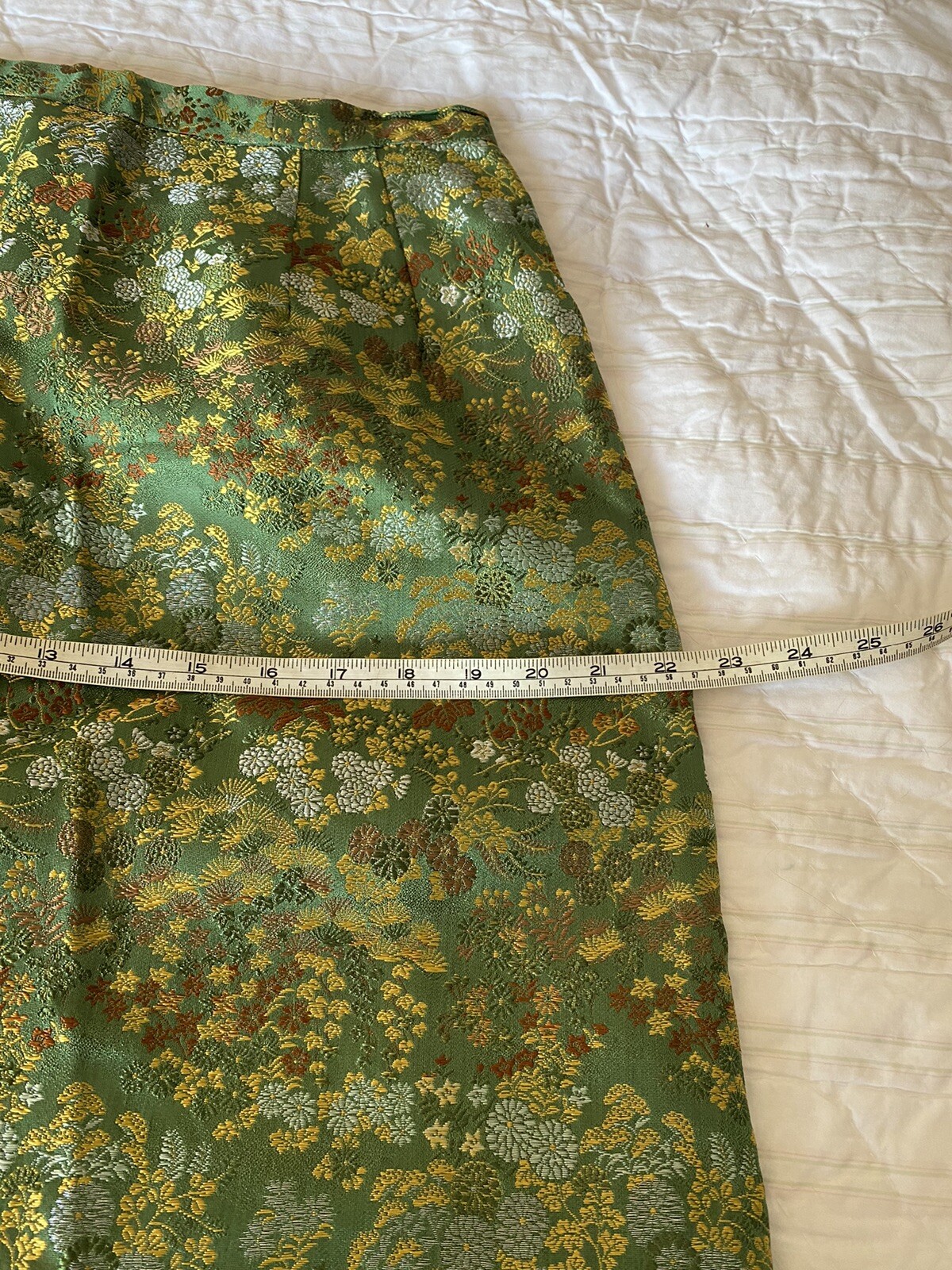 Vintage 1960’s Hand Tailored 2 Pc. Asian Brocade Neru Collar Suit