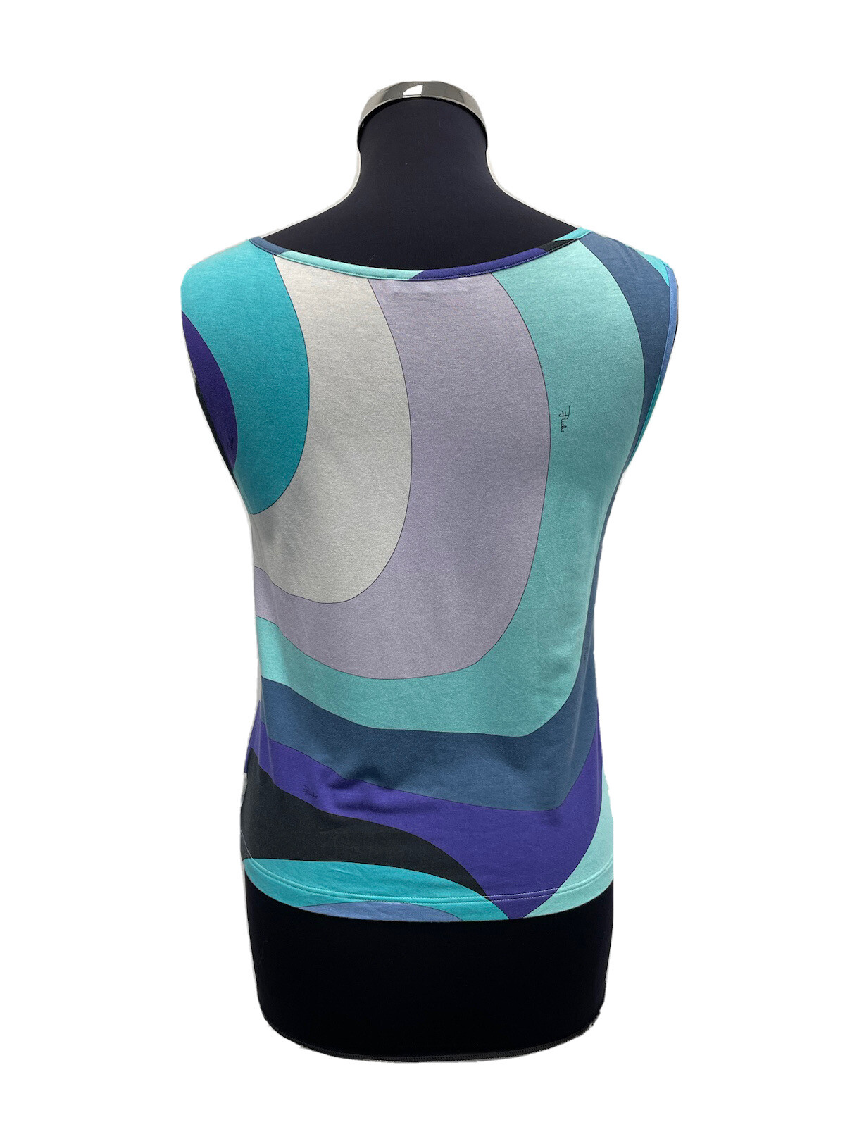EMILIO PUCCI JERSEY TOP WOMEN SHIRT SHIRT VINTAGE JHA292