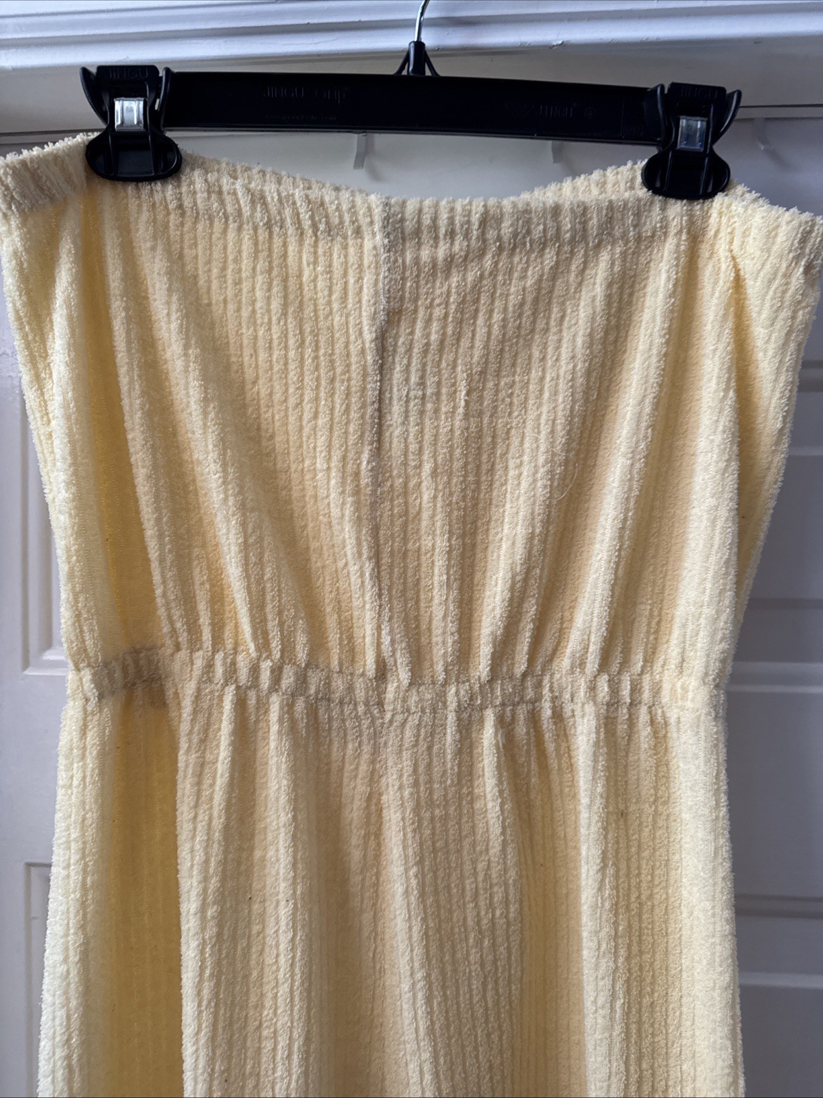Vintage JC Penney Loungewear Yellow Terry Cloth Long Jumpsuit/Romper Size S