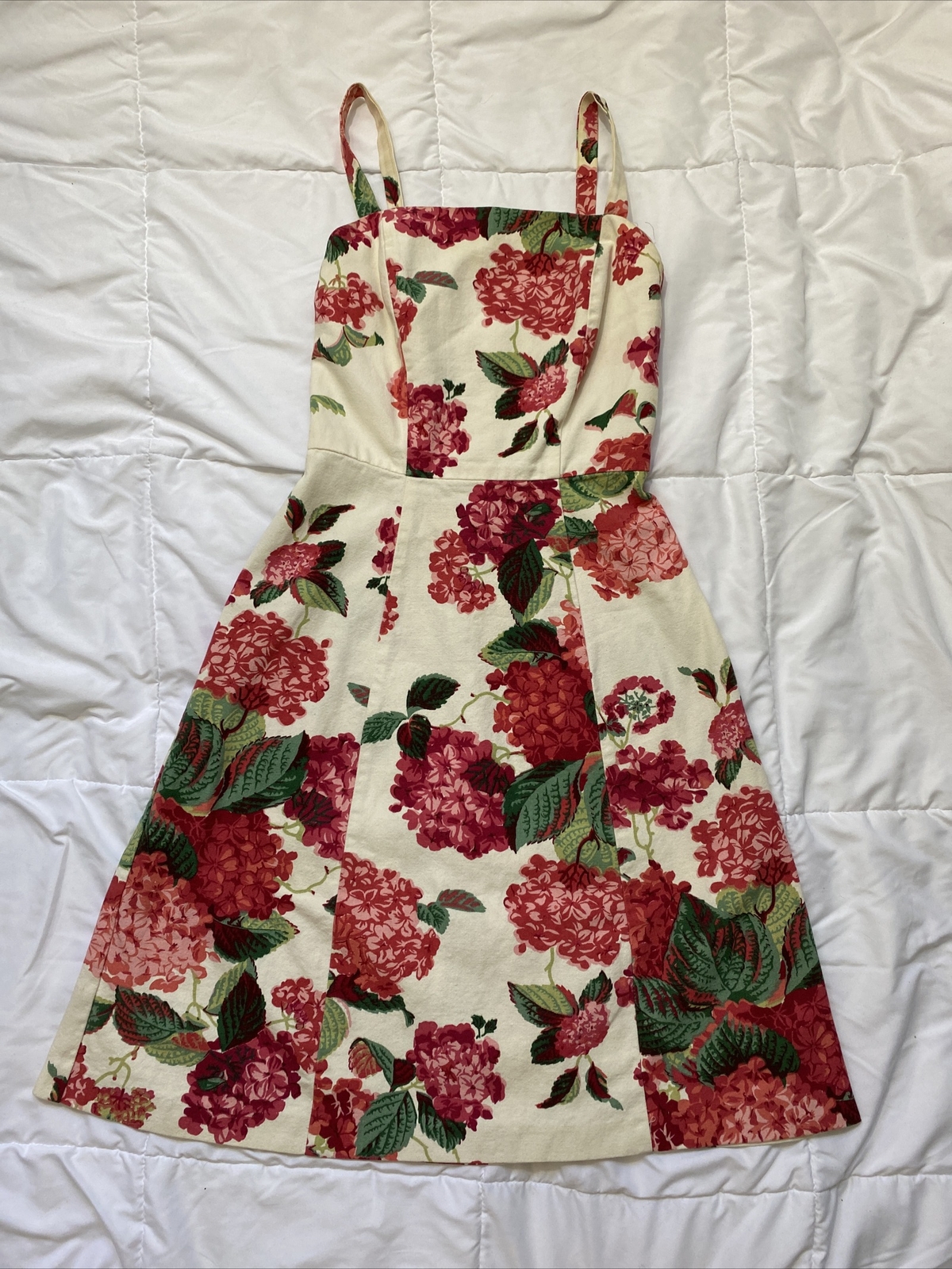 Mica Vintage Cotton Floral Dress 80s. Size 6.