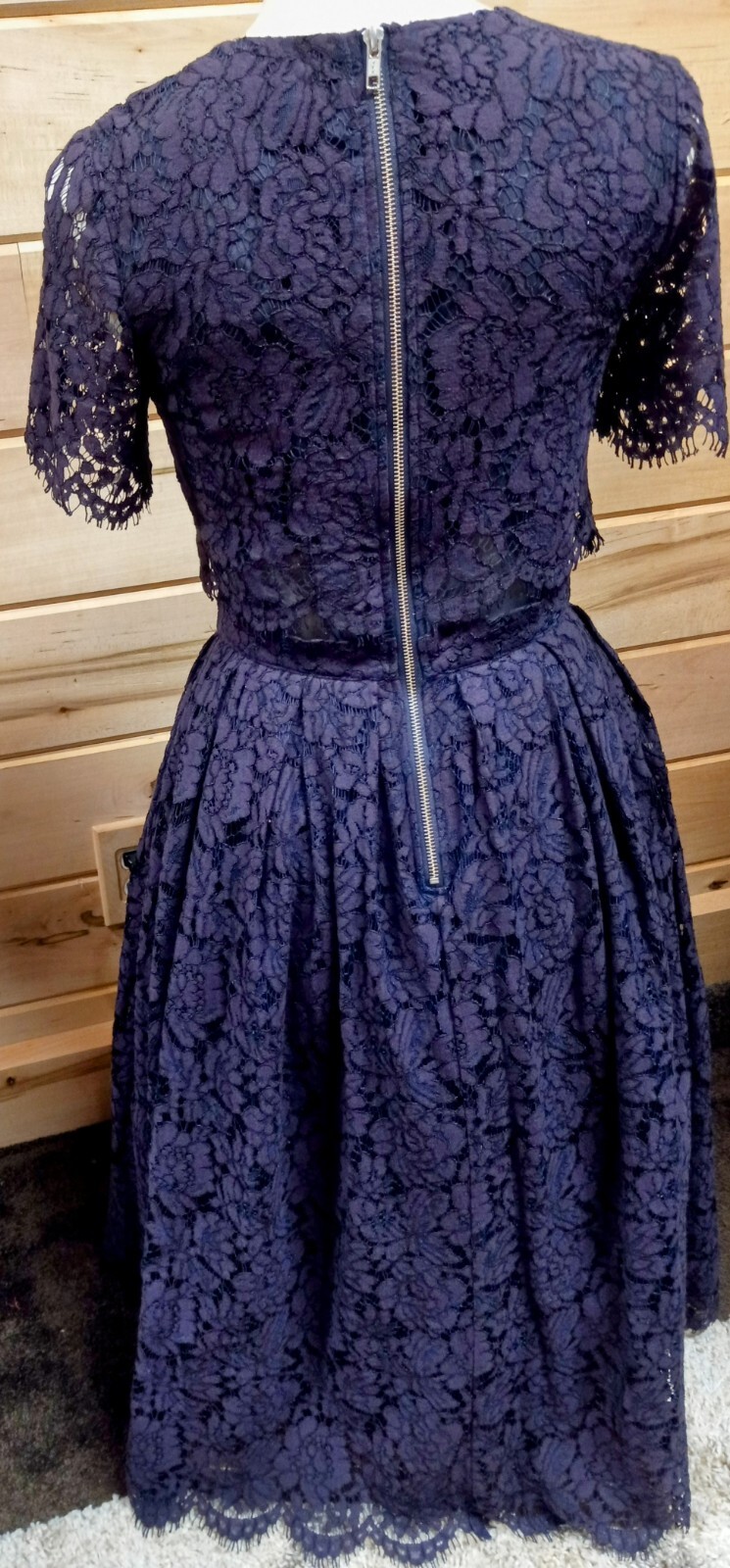 Elegant ASOS Maxi Fit and Flare Lace Party Dress Purple and Blue. Size 4. #A