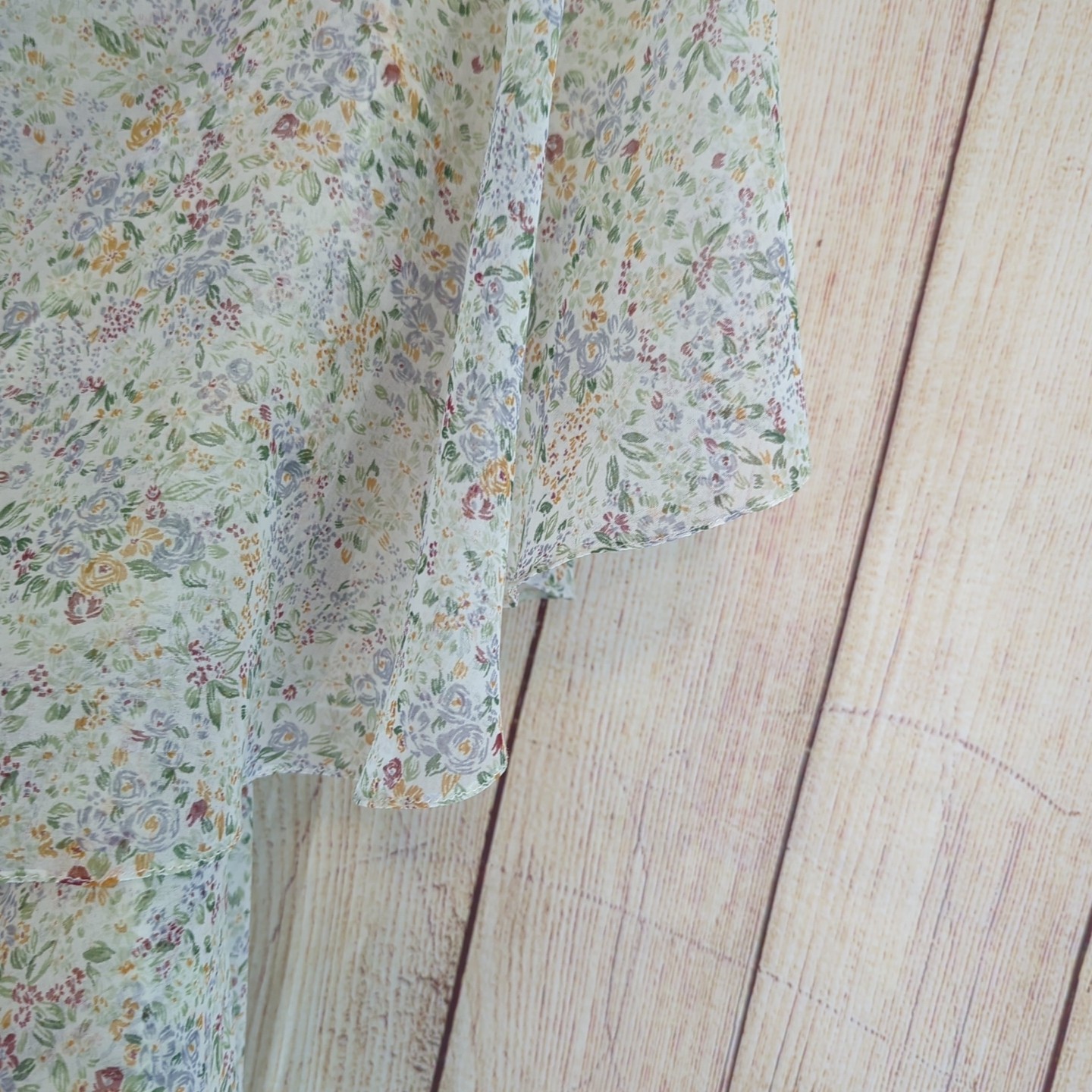 60s / 70s Vintage Marita Anthony Muto Dainty Floral Tiered Tulle Dress Small