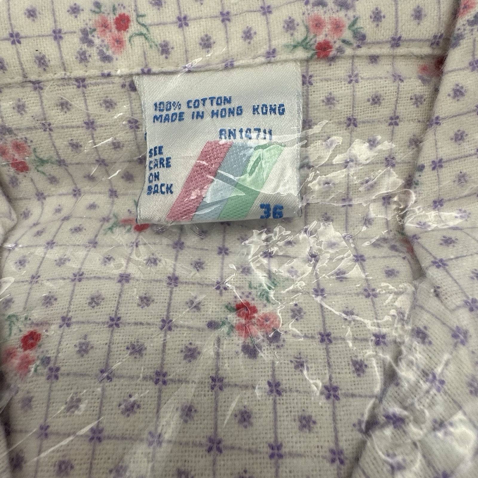 Vintage Woolworth Cotton Flannel 2 Pc Pajamas in Original Package Size 36