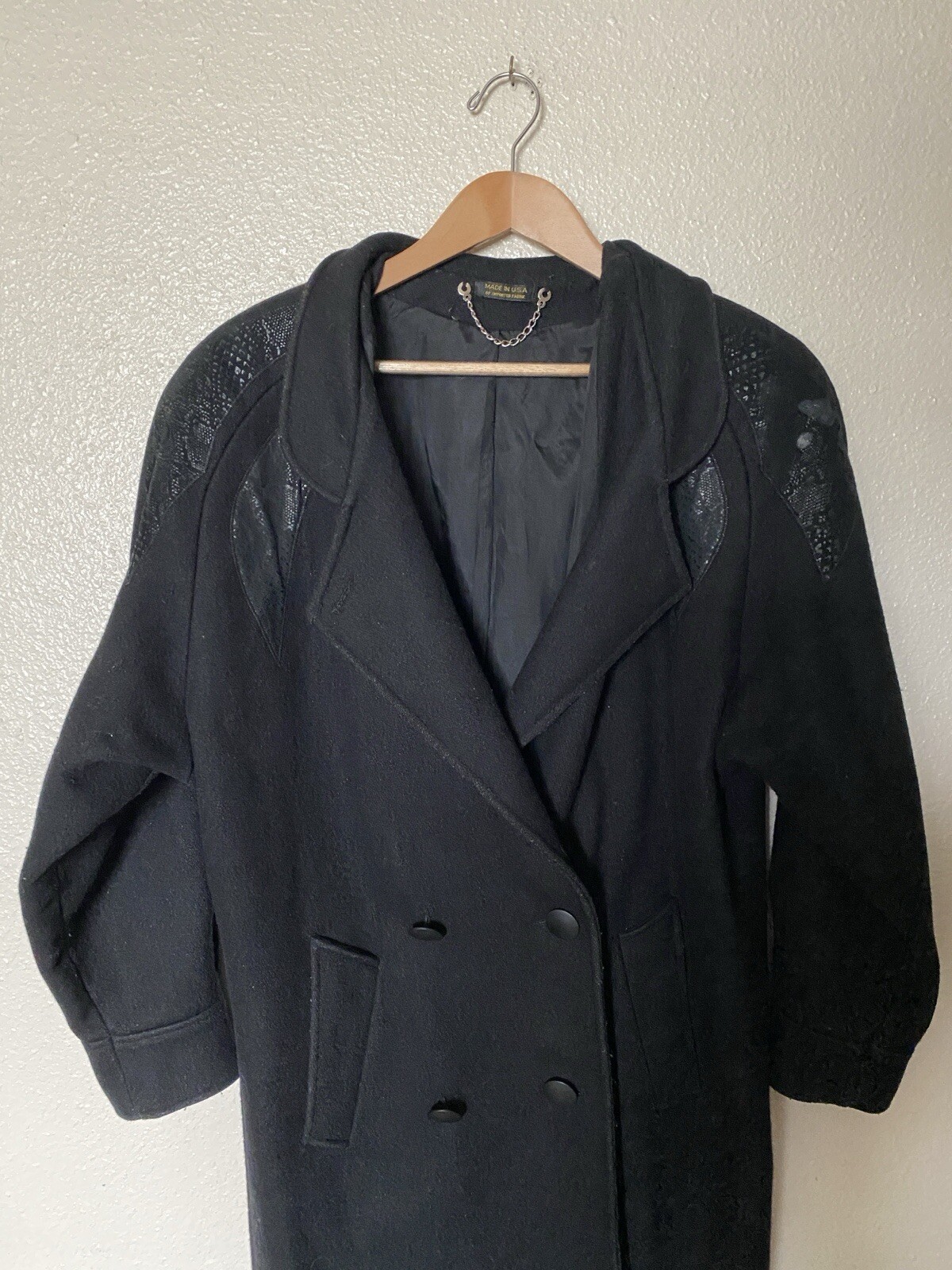Vintage ILGWU Int Ladies Garment Workers Union Karizma Coat Snake Leather Sz 11