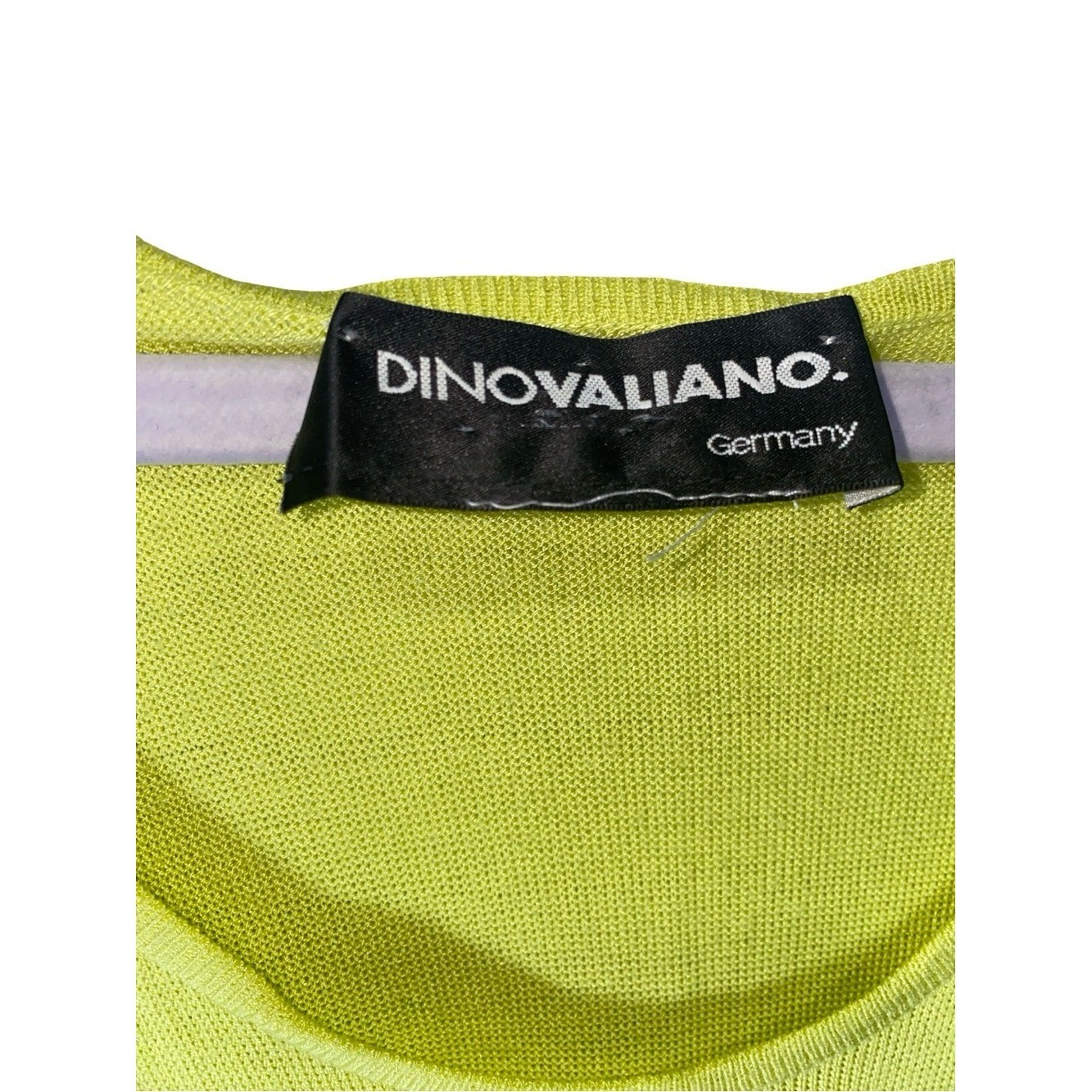 VTG Dino Valiano Germany Lime Green Knit Tank Top – Size M – European Luxury
