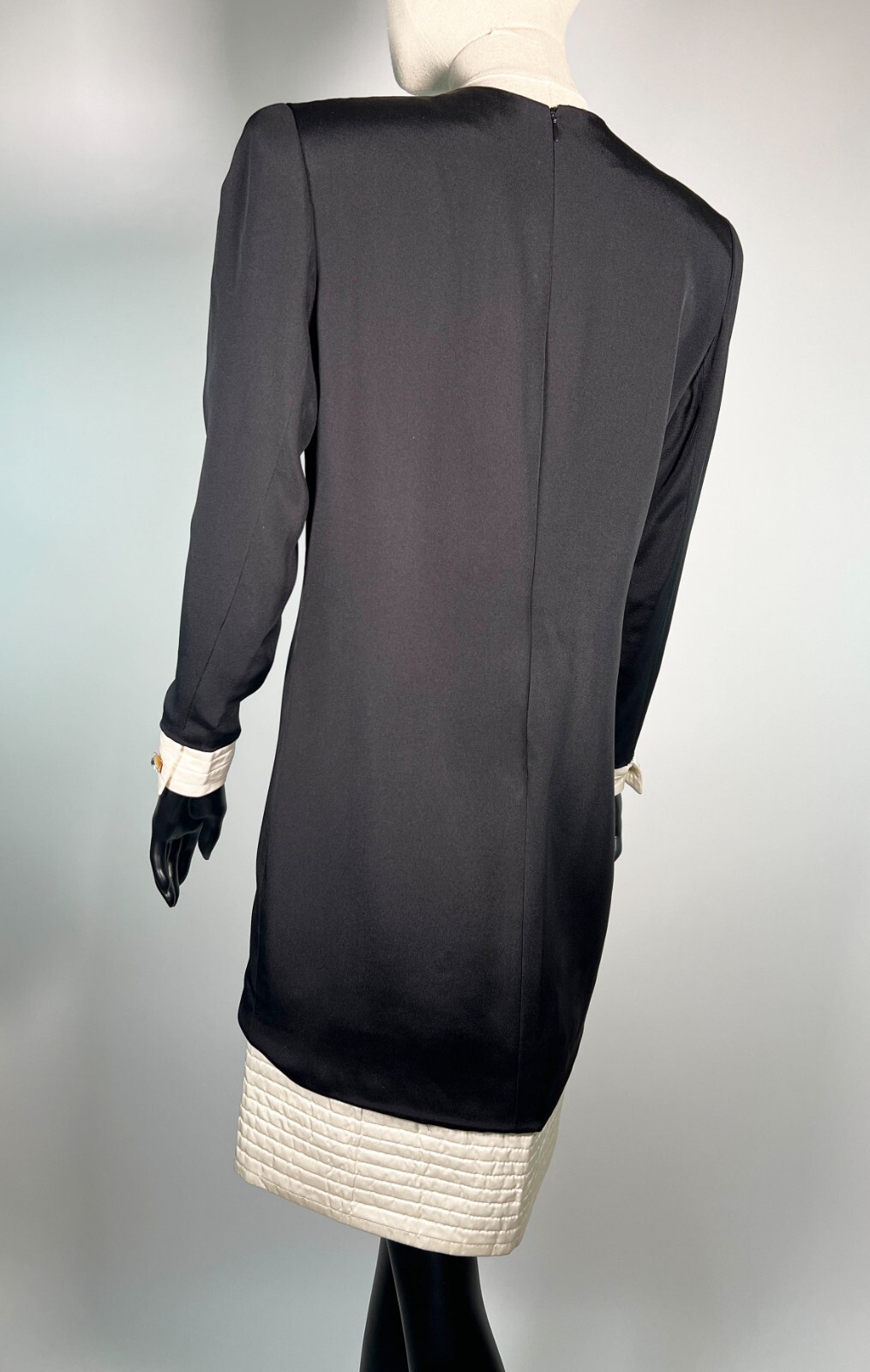 Vintage Stanley Platos Black White Shift Dress