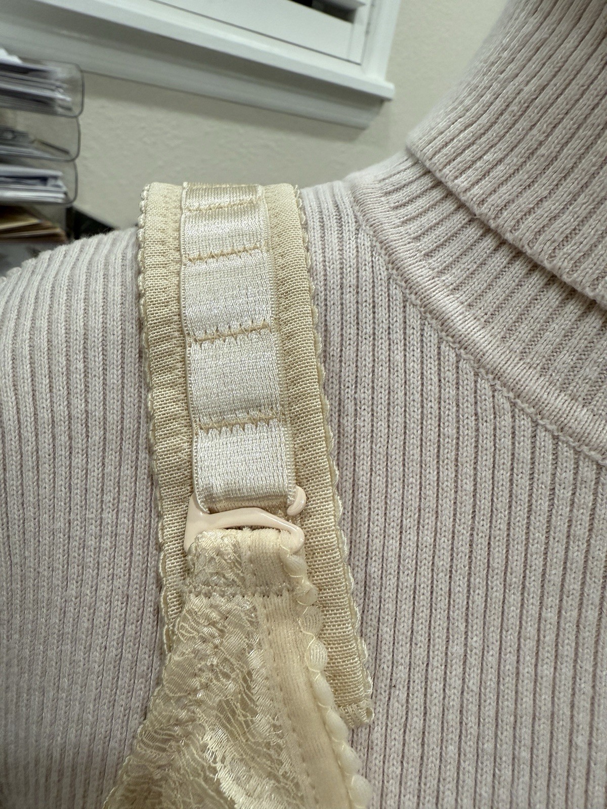 Jodee Beige Lace Post Mastectomy Bra 36C Style 3215 Everyday