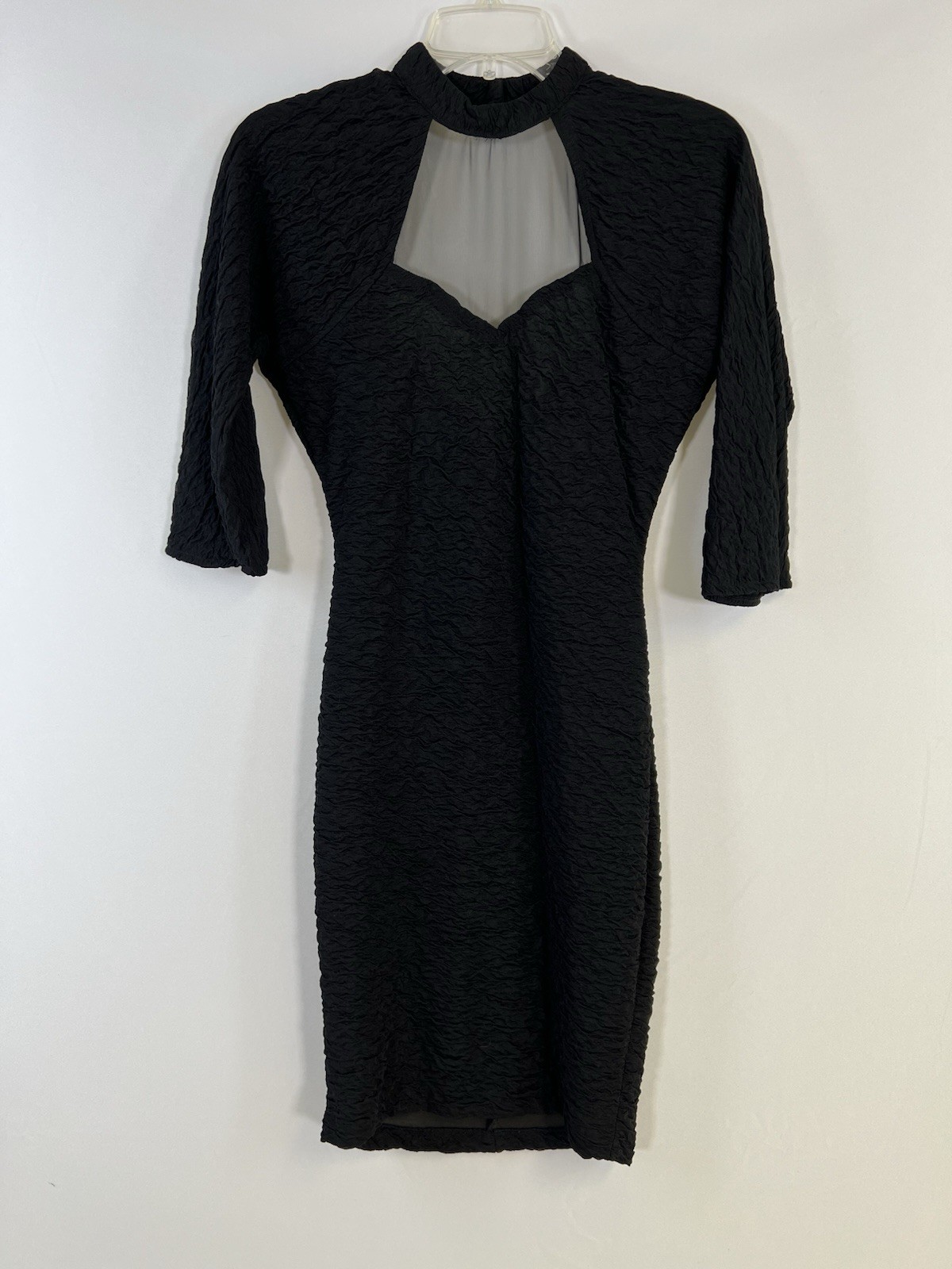 80’s VTG Absolutely! Sexy Black Punk Rock Goth Backless Mini Party Dress Sz 5