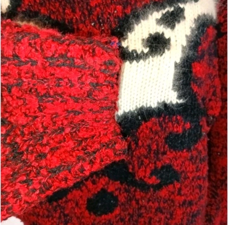 Vintage 80s Spice of Life Red Fuzzy Chunky Long Sleeve Knitted Sweater Size L