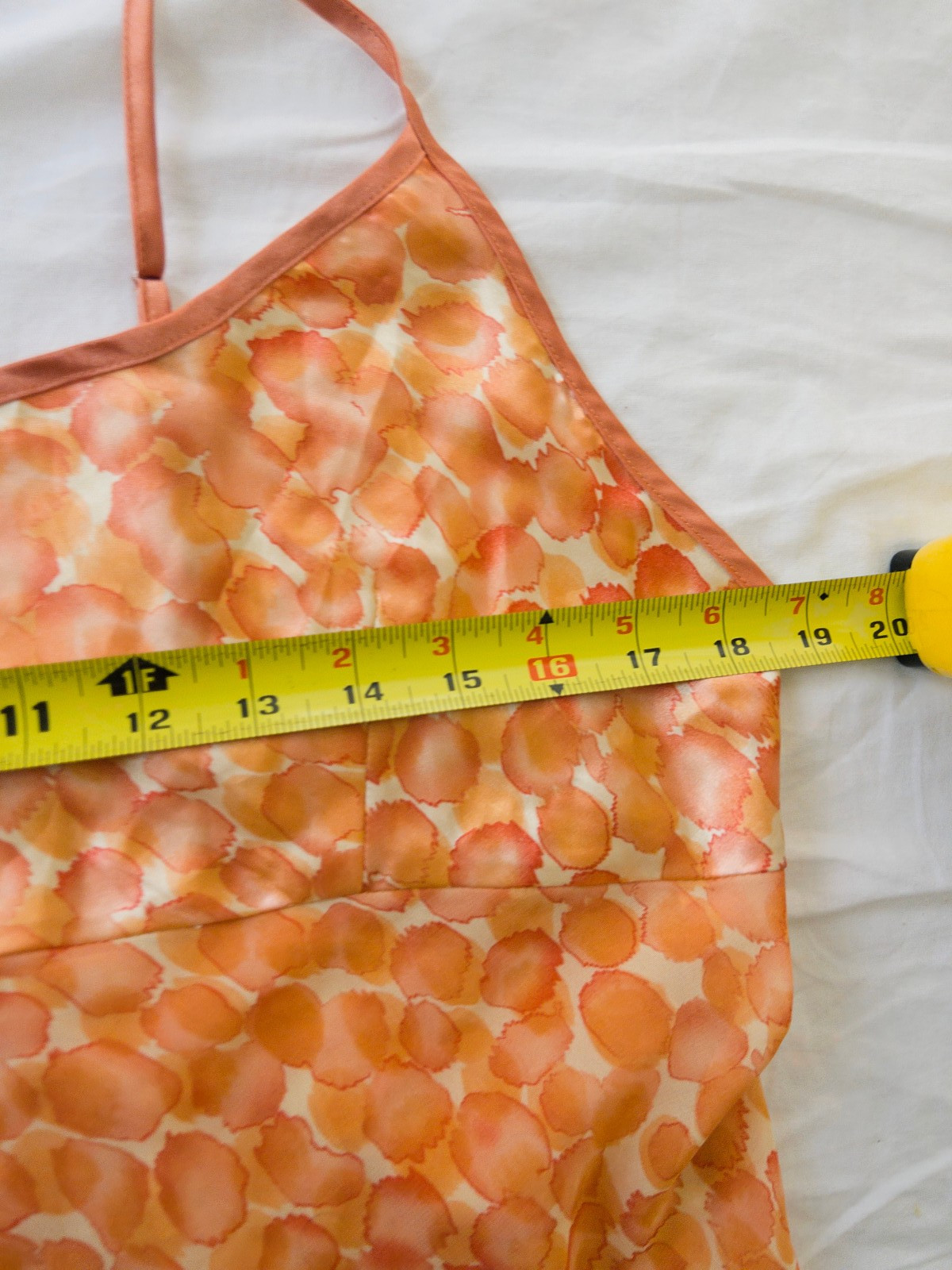 Vintage Inner Most Slip Dress Sz L Orange Polka Dot Babydoll Mini Evening