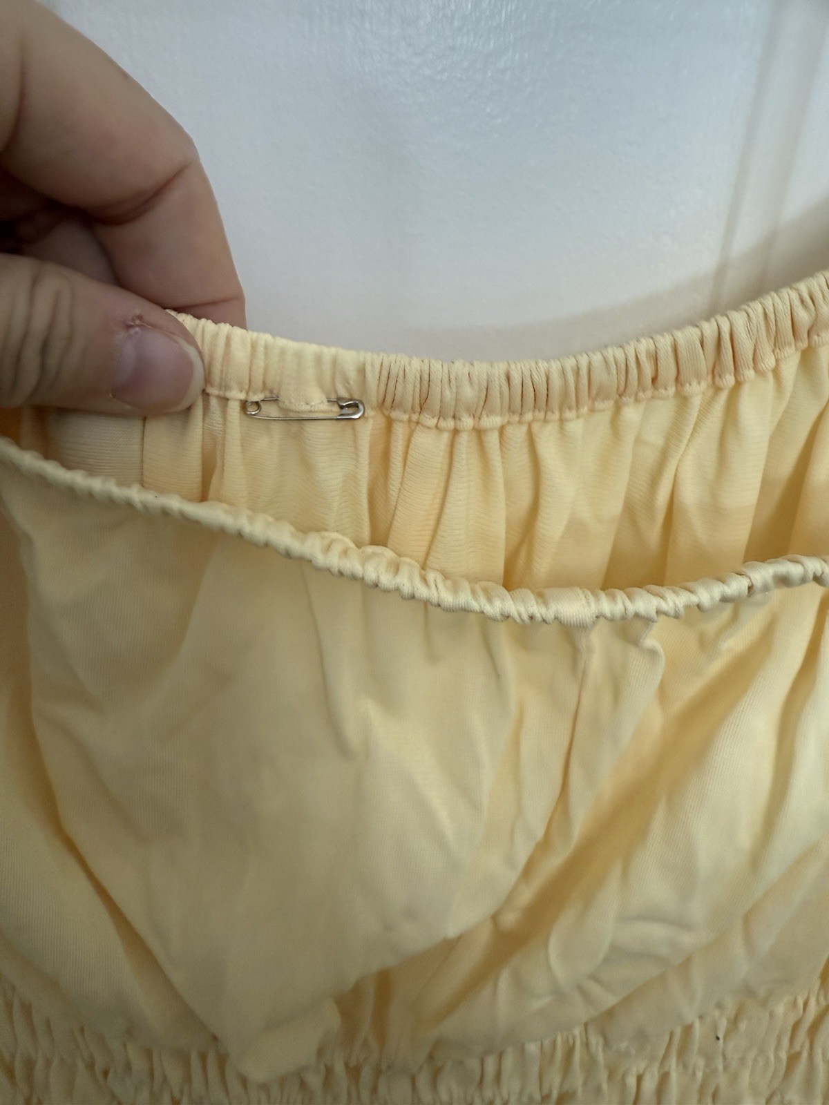 Vintage Gilead Butter Yellow Maxi Nightgown M Puff Sleeve Milkmaid