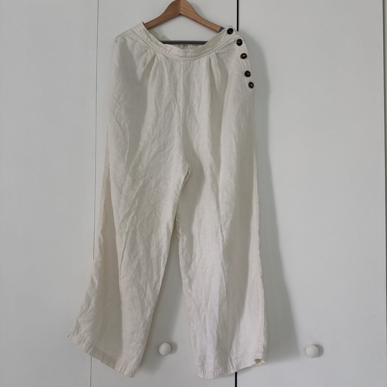 Vintage 1990s David Dart for Force One Side Button Linen Pant