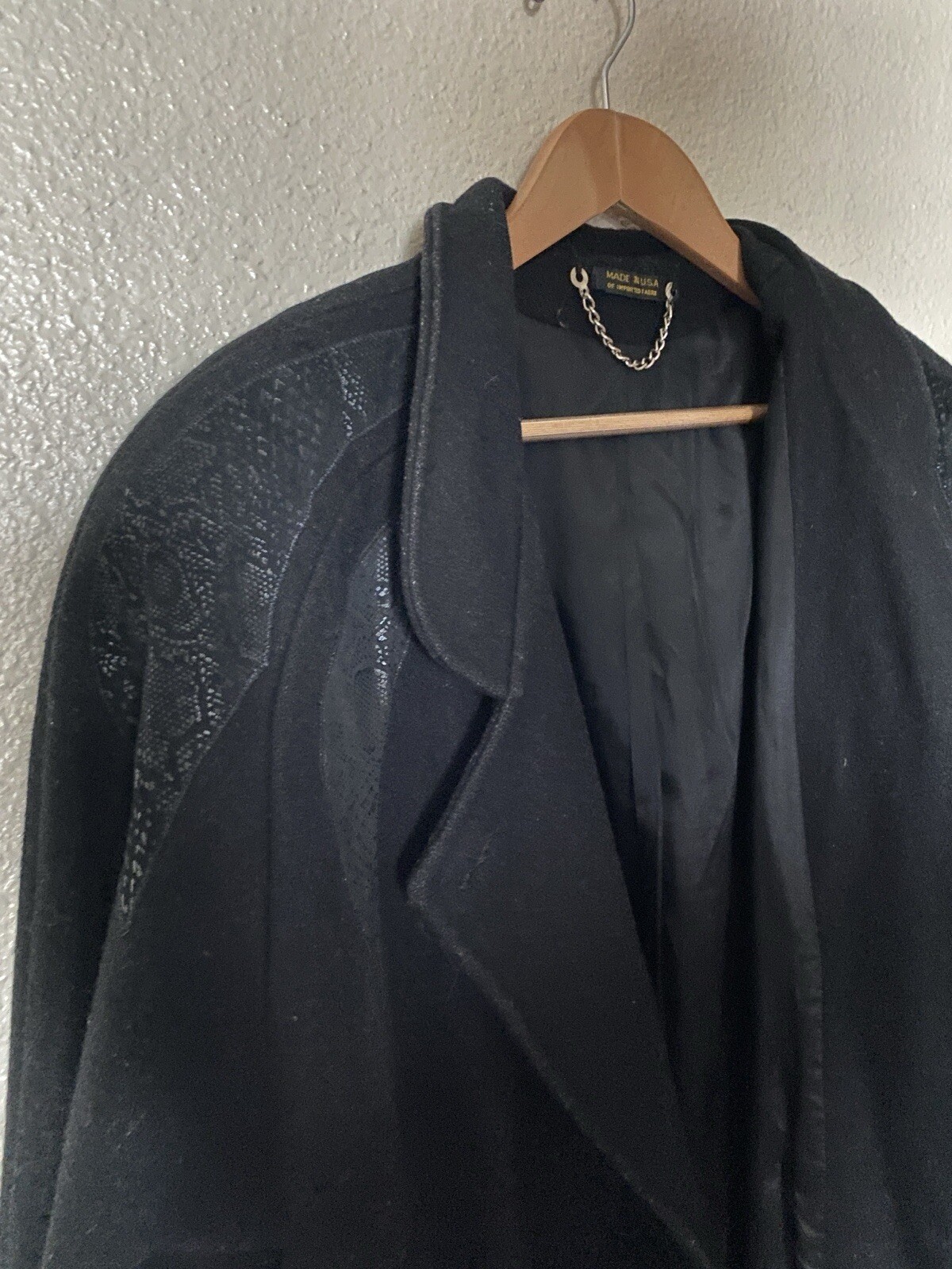 Vintage ILGWU Int Ladies Garment Workers Union Karizma Coat Snake Leather Sz 11
