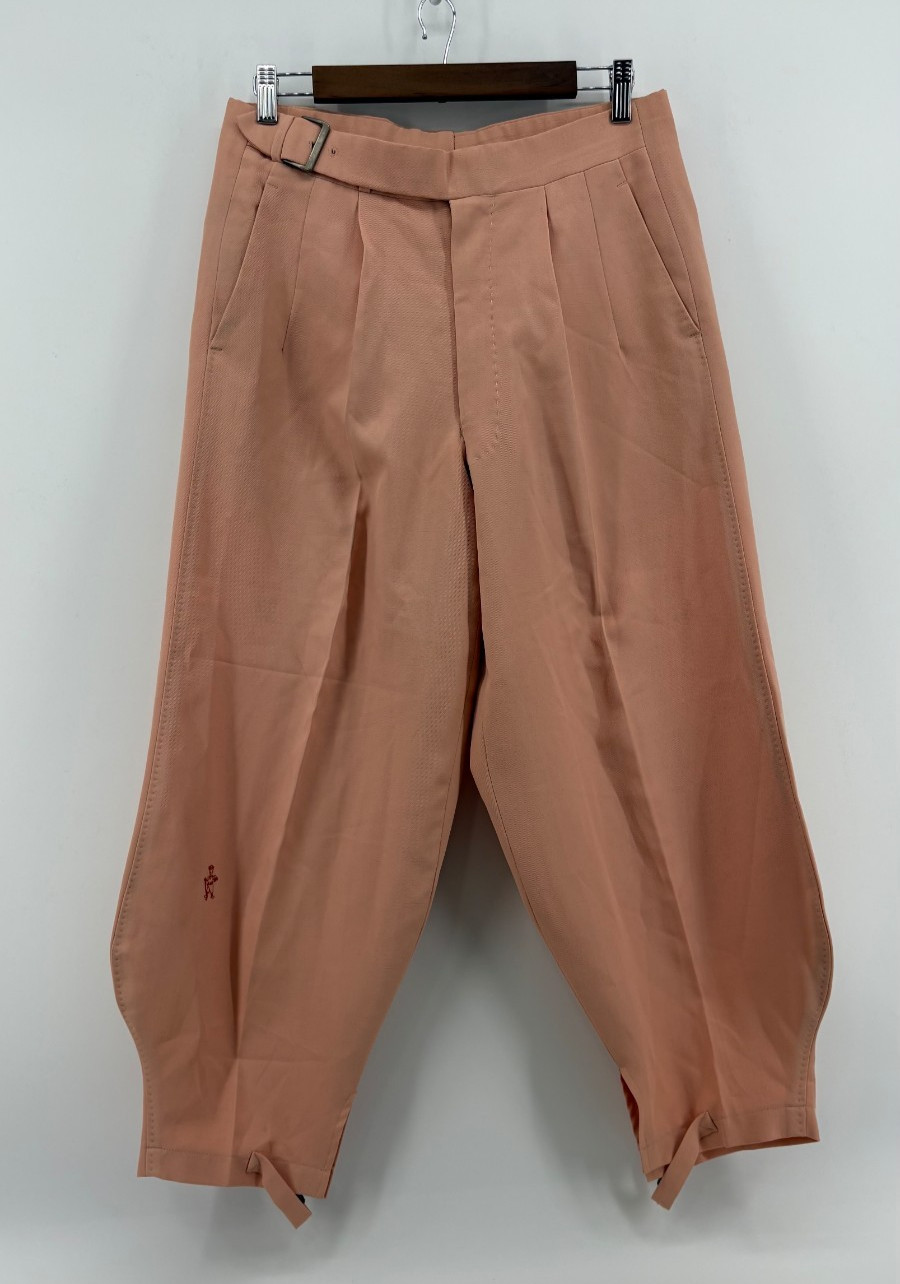 The T Barry Knicker Co. Golf Pants Womens Light Pink Pleated Buckle Belt Vintage