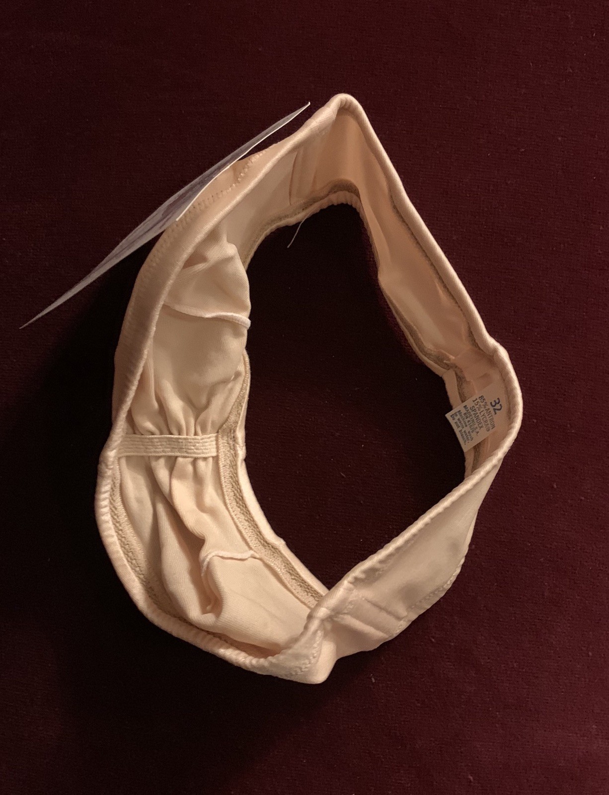 Vintage Strapless Tube Bra Beige Nude Antron Spandex 1970s NEW Fits 32 A, B, & C