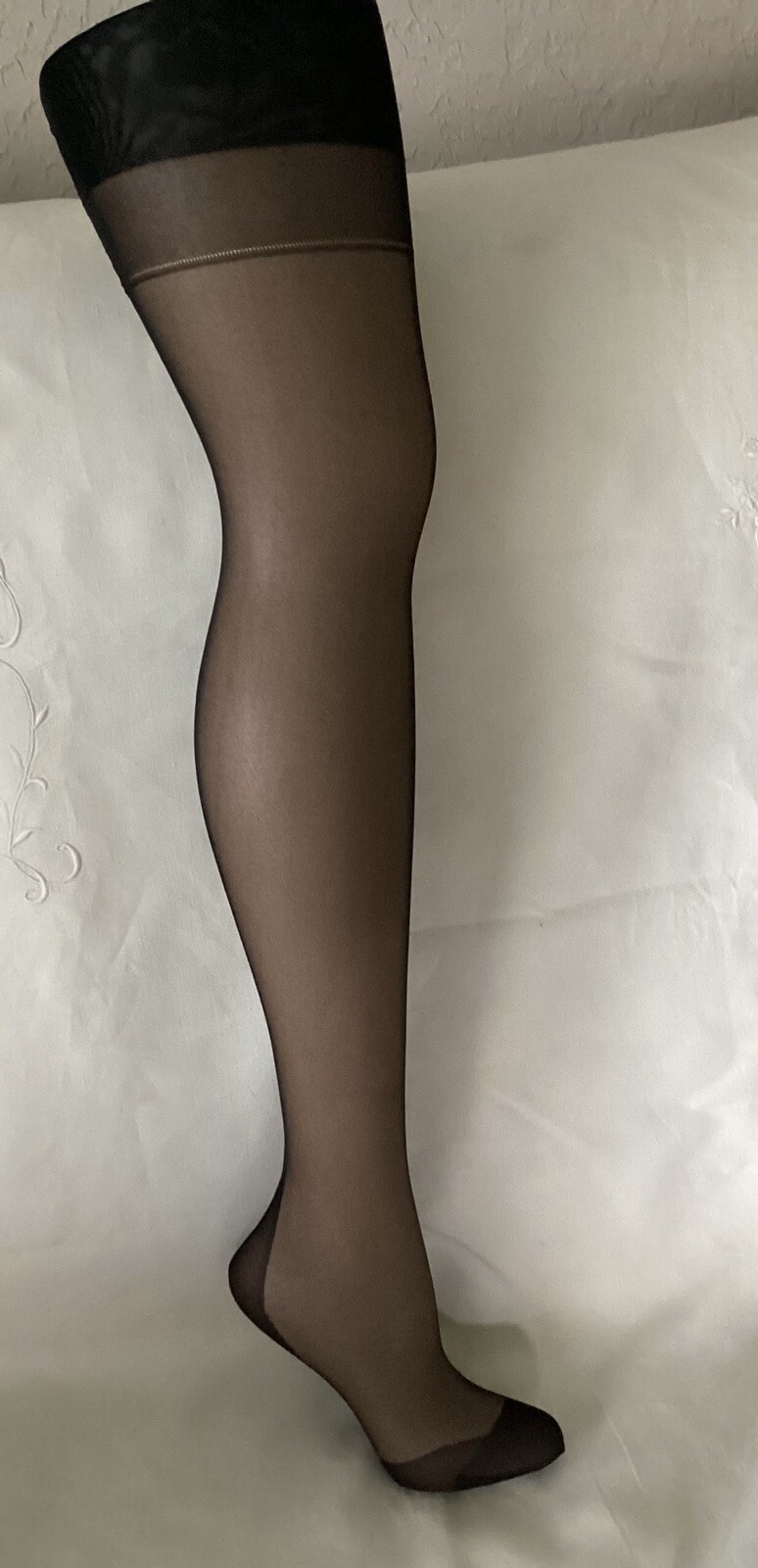 Vintage Seamed Nylon Stockings With Cuban Heel