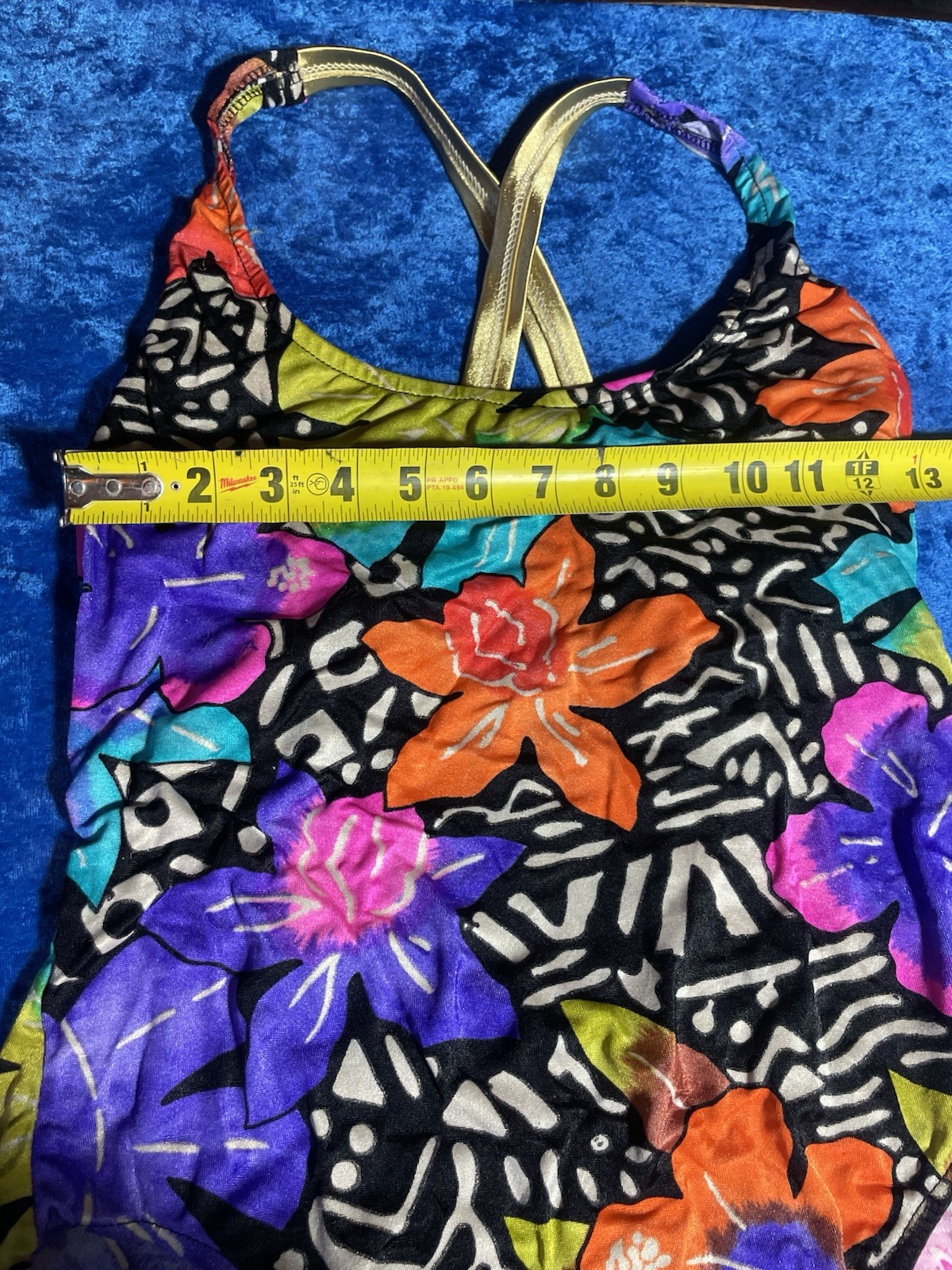 Vintage Sergio Valente Swimsuit 90s Floral Abstract 9/10