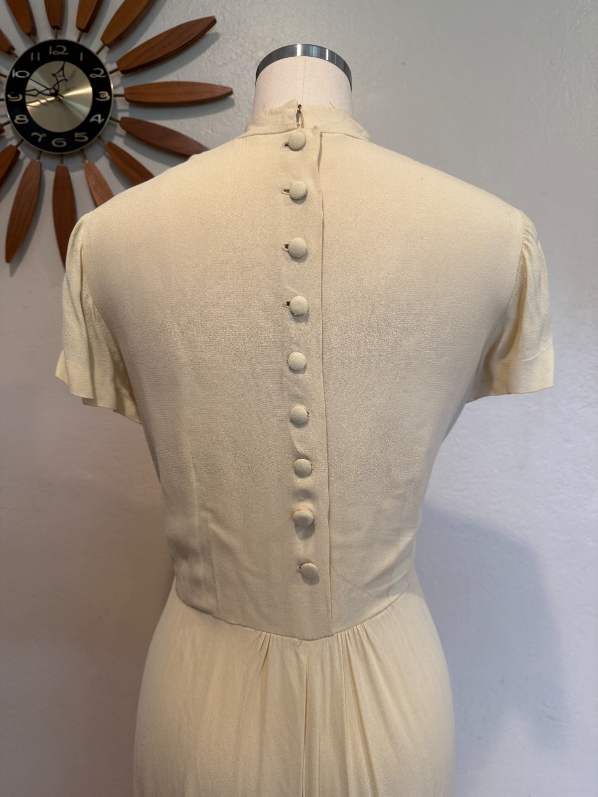 1940s Butter Yellow Gown