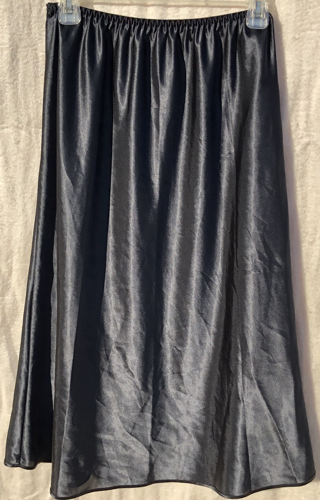 Farr West Vintage Black Satin Half Slip Made In USA Size X Large