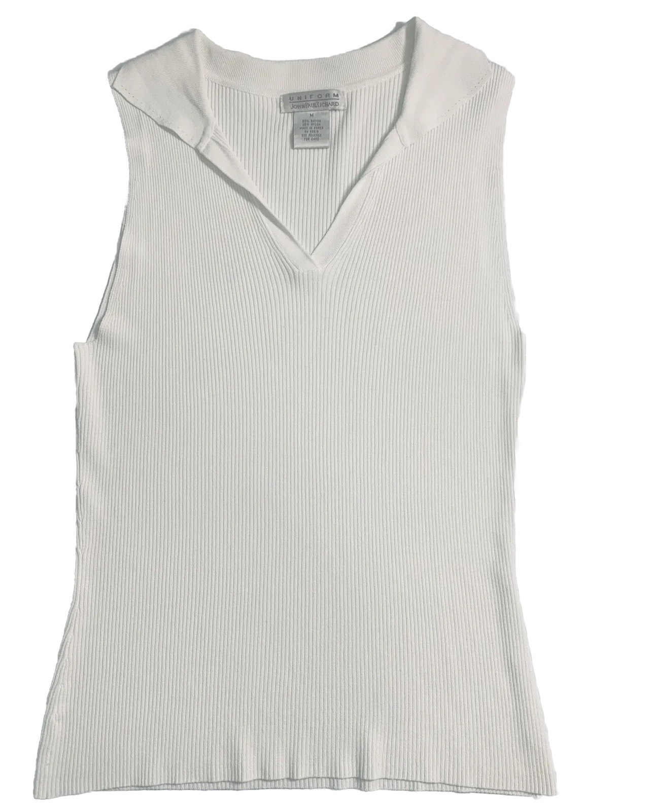 Vintage Uniform John Paul Richard Sleeveless V-Neck Shell Size M