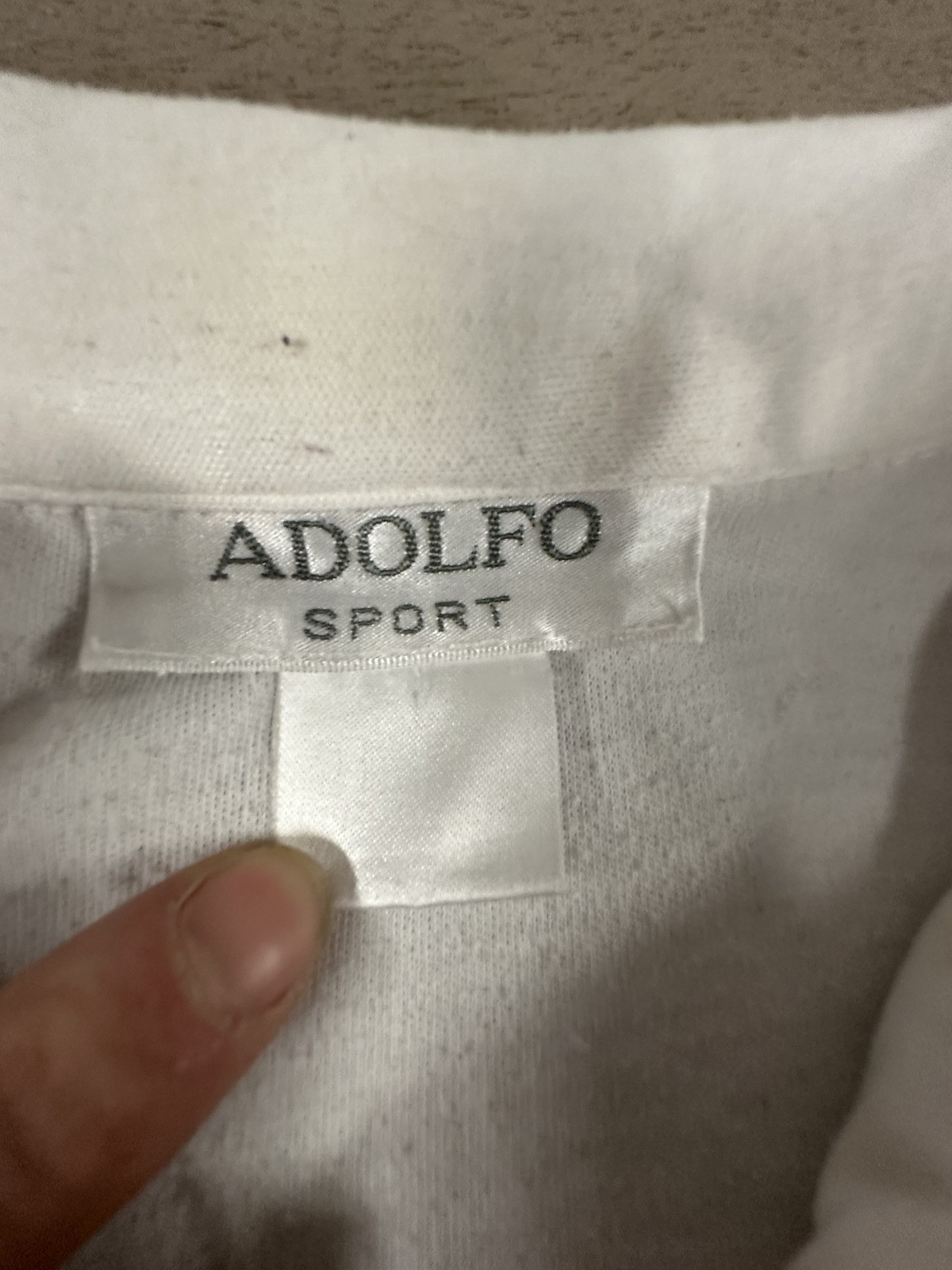 Adolfo Sport Womens Vintage 80s Polo Shirt Batwing Sleeve Stars Multicolor