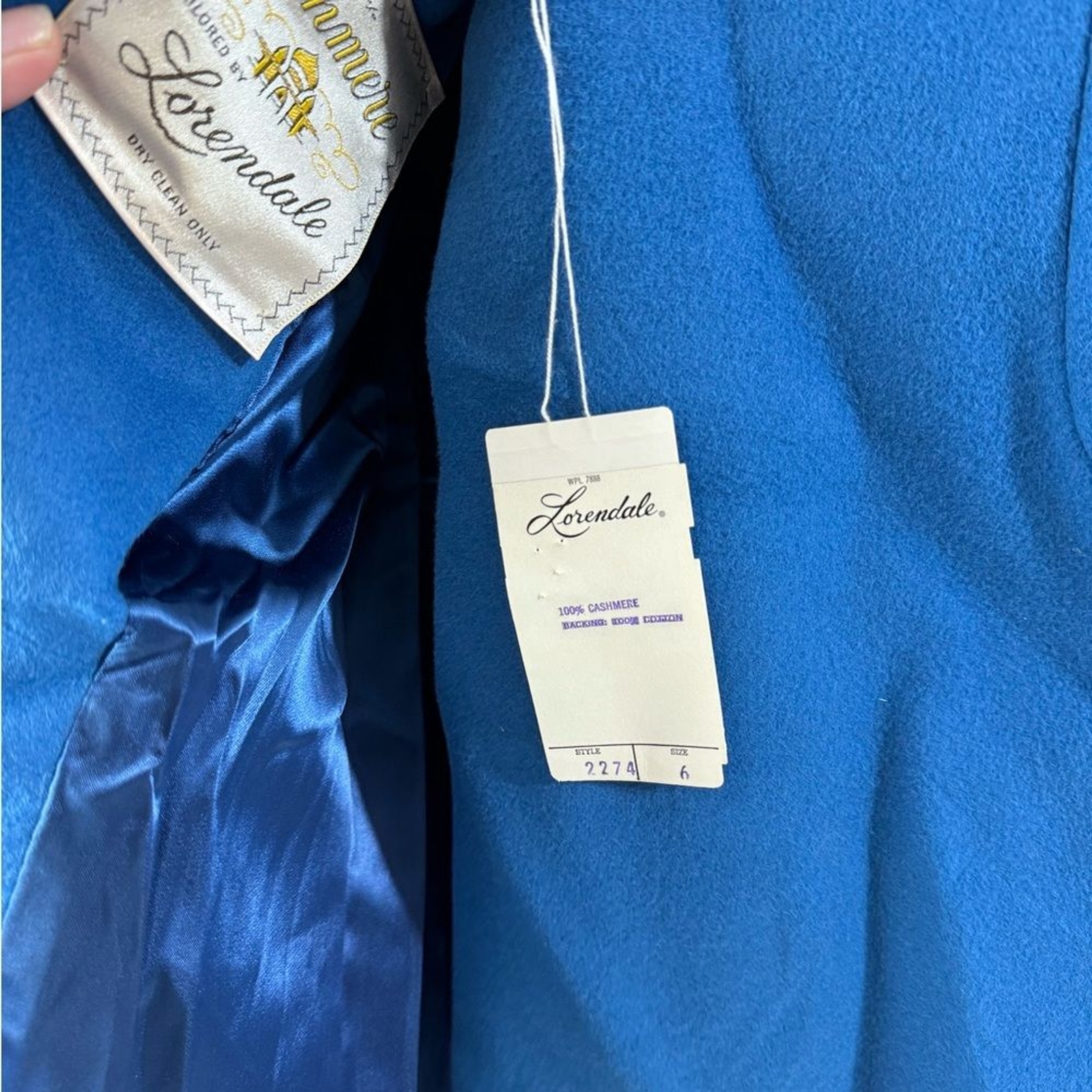 Vintage B. Forman Co. 100% cashmere blue coat size 6 New with tag