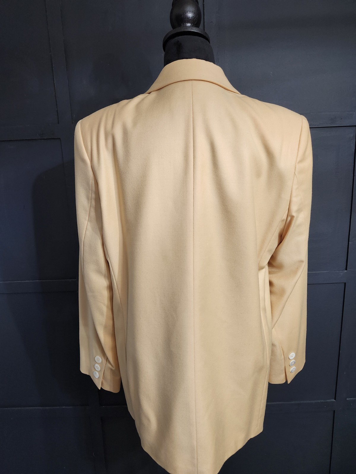 Vintage Bernard Zins Paris Womens Blazer 100% Wool And Cashmere Sz 14 Yellow…