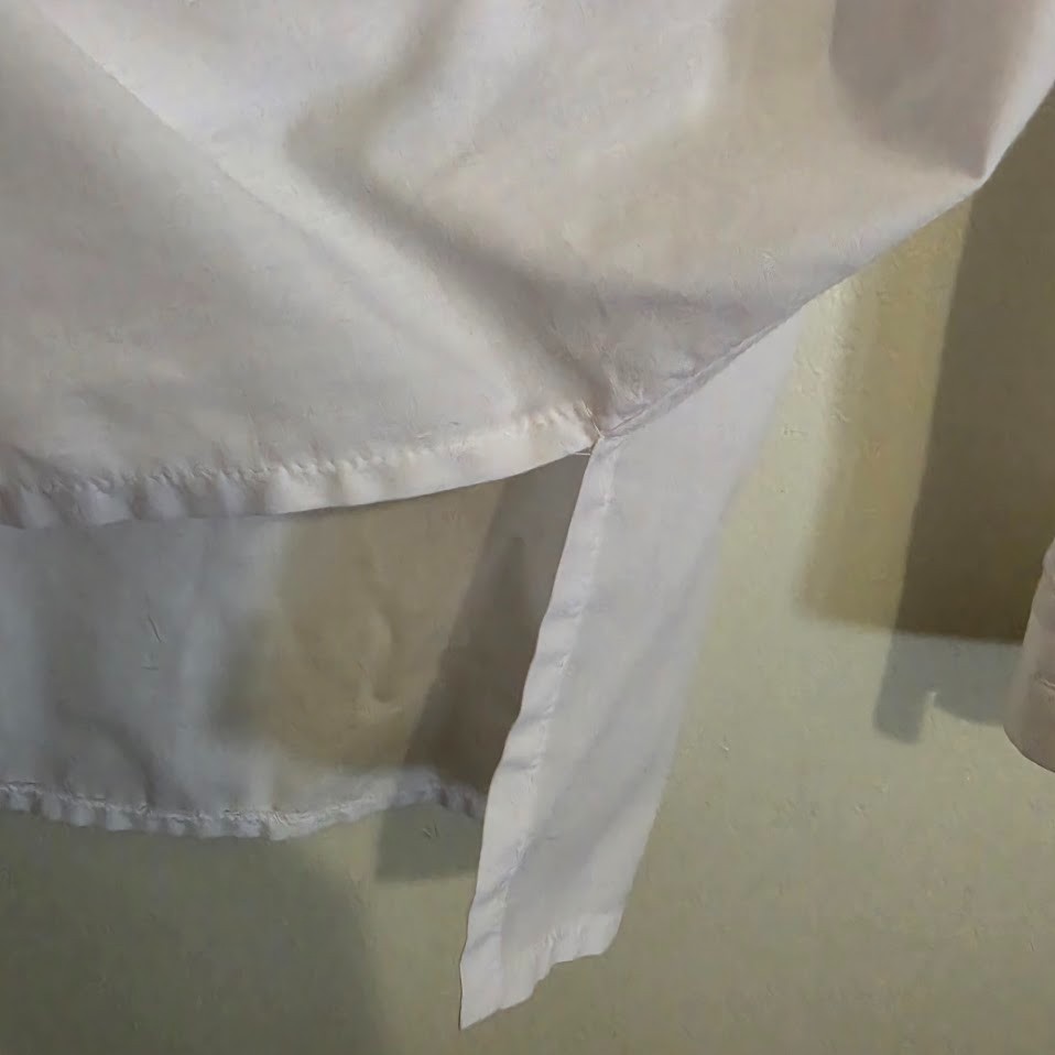 Vintage Hagro Country Trachten Blouse White Edelwiess Pewter Buttons Sz 14/Med