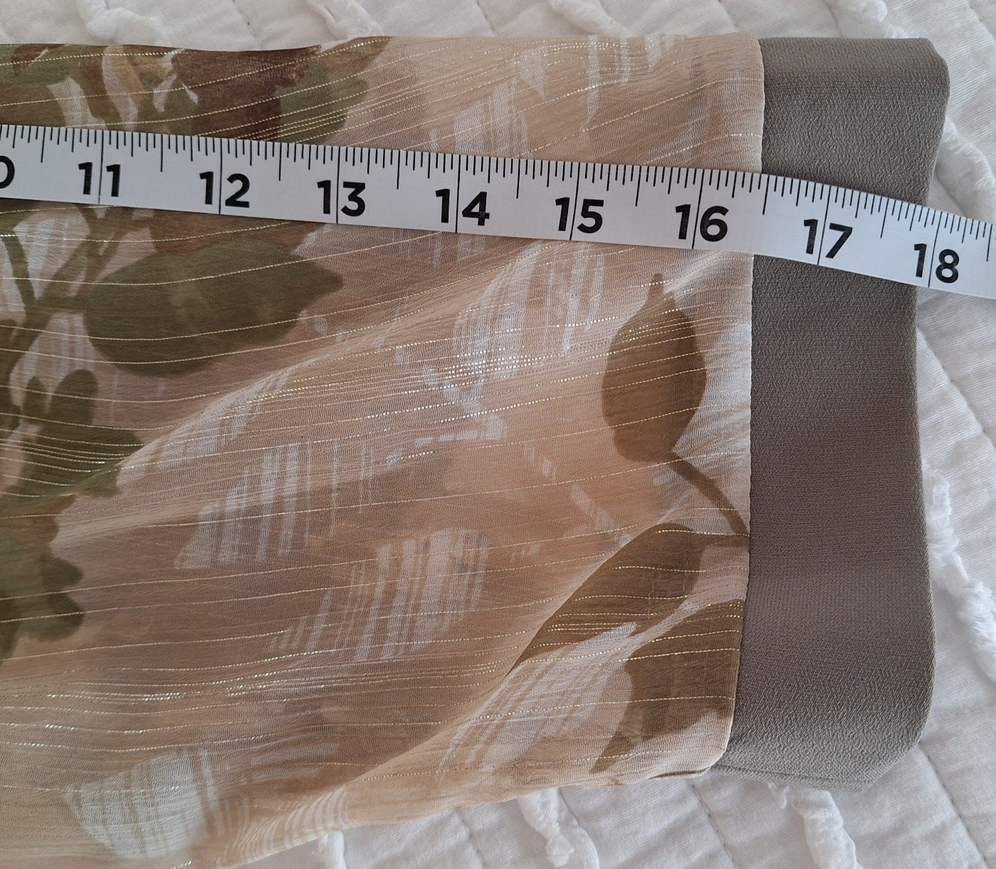 Kimono Open Front Top Attached Tank Woman’s 18WP Flowy Sheer USA R&M Richards